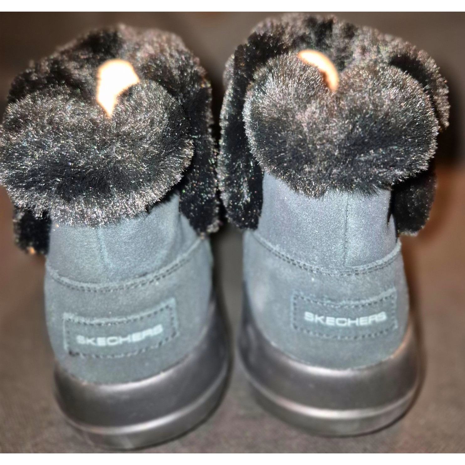 SKECHERS Skechers Womens Black Suede & Faux Fur Lined Ankle Boots NEW Size US 10 / IT 40 - 6 Thumbnail