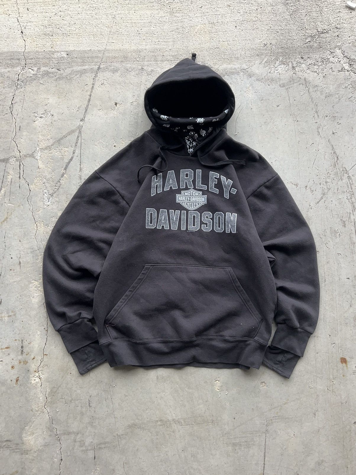 Vintage Vintage Harley Davidson Essential Bull Run Bandana Hoodie Grailed