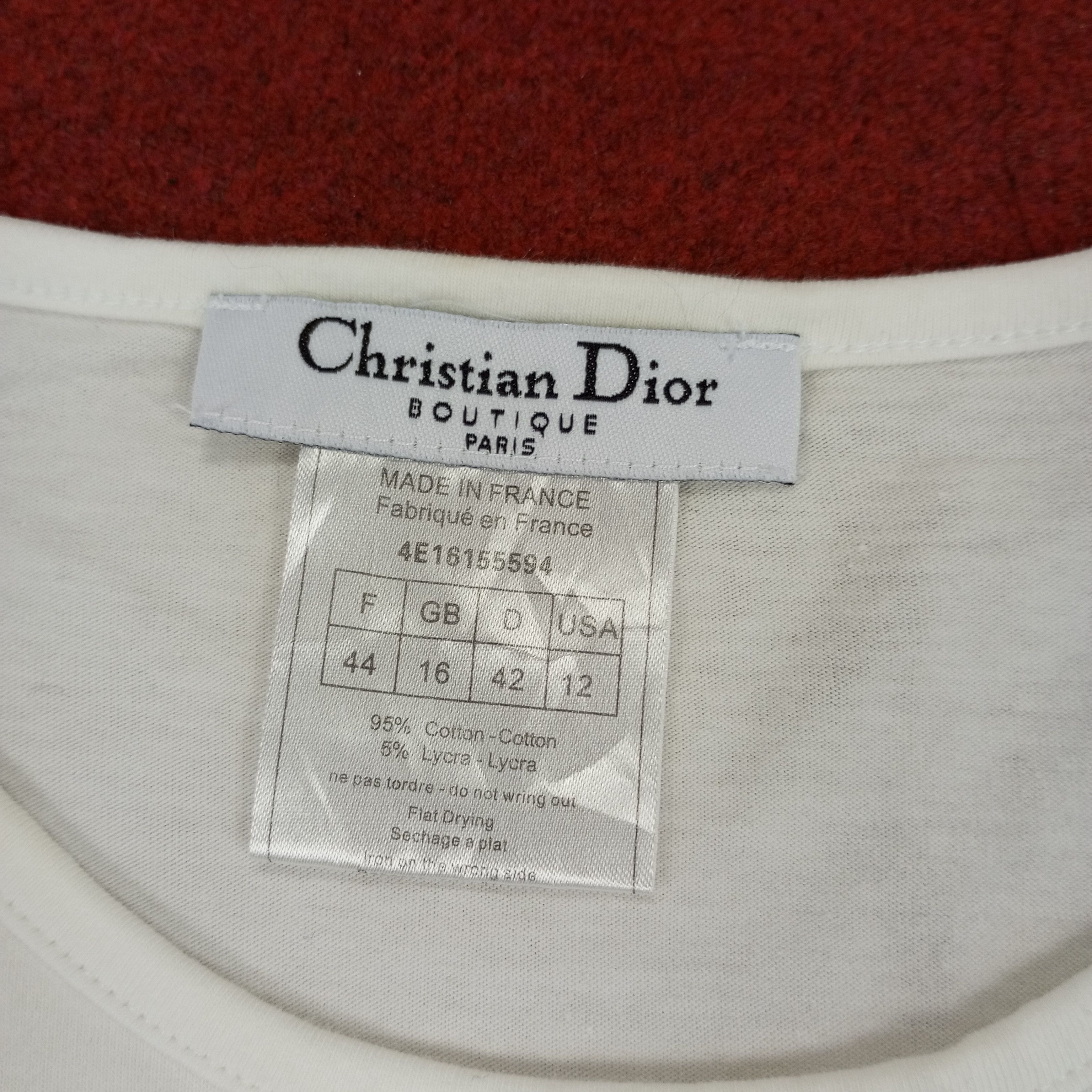 Christian Dior Monsieur Christian Dior Paris Fashion Style Women Tshirt Size S / US 4 / IT 40 - 5 Thumbnail