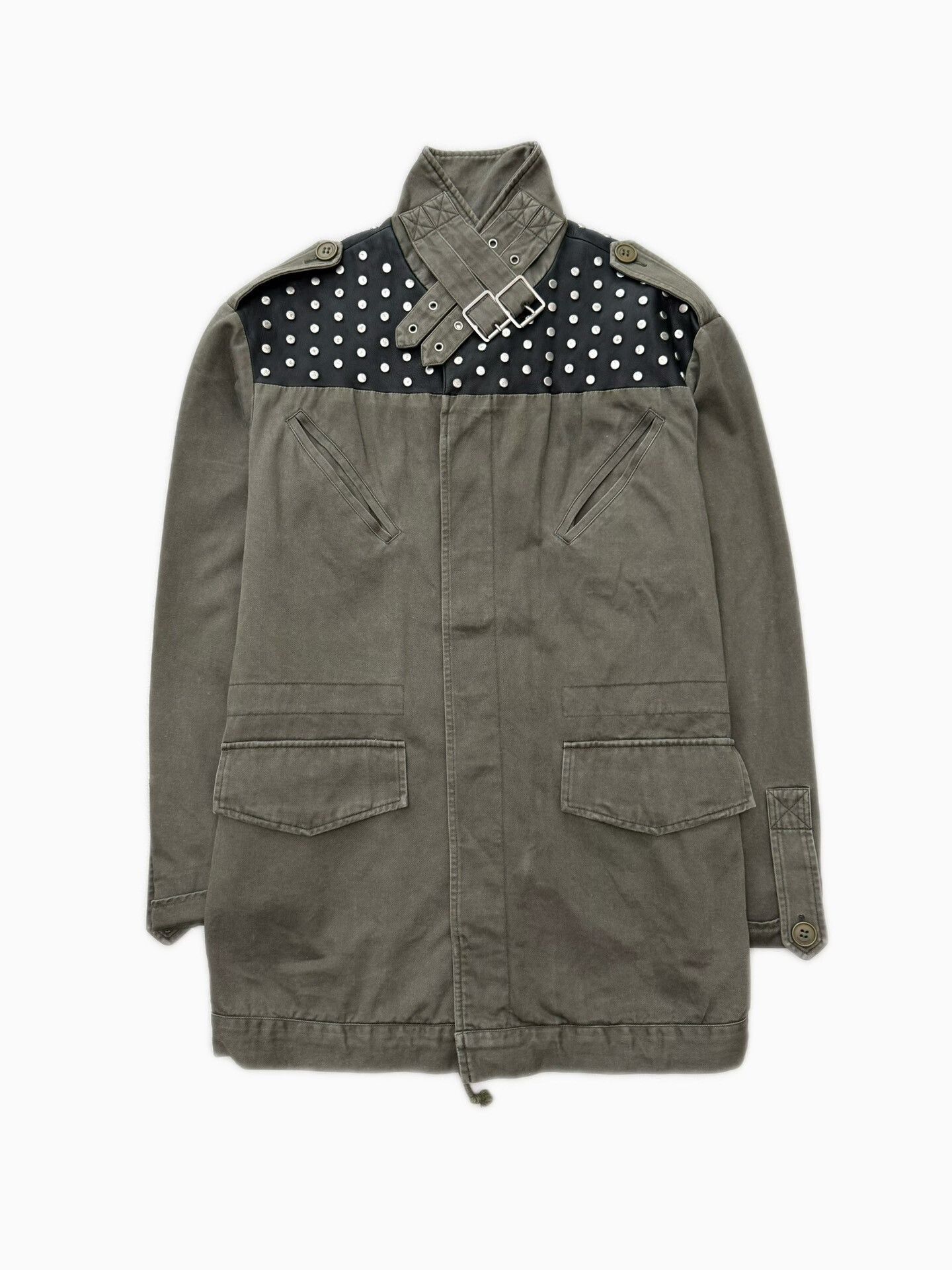 Saint Laurent Paris Saint Laurent 2014 Olive Military Jacket Size US S / EU 44-46 / 1 - 1 Thumbnail