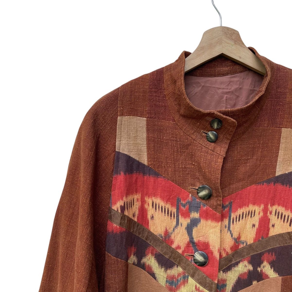 Issey Miyake × Japanese Brand × Vintage Vintage 90s Japanese Brand Patchwork Jacket Size M / US 6-8 / IT 42-44 - 3 Thumbnail