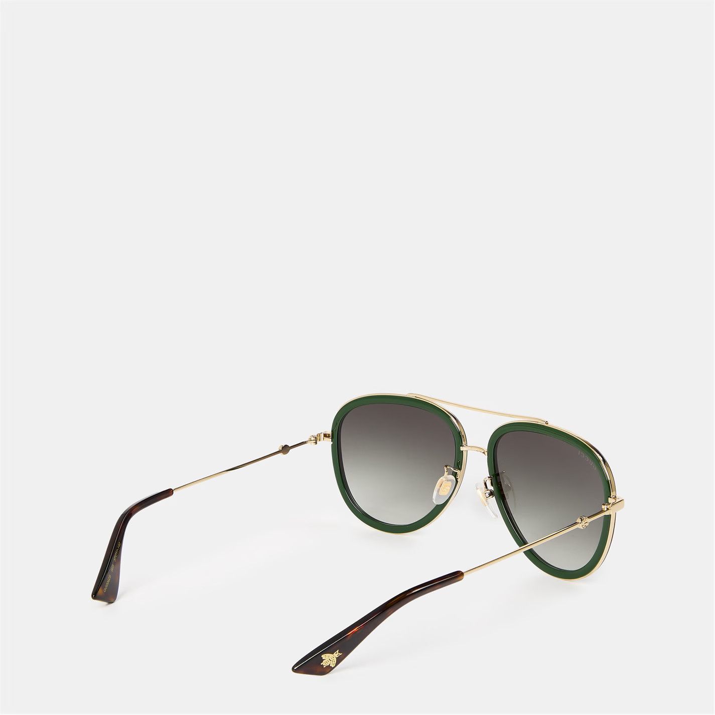 Gucci o1g2r1mq0426 Size: OS / Striped Aviator Metal Sunglasses Size ONE SIZE - 2 Thumbnail