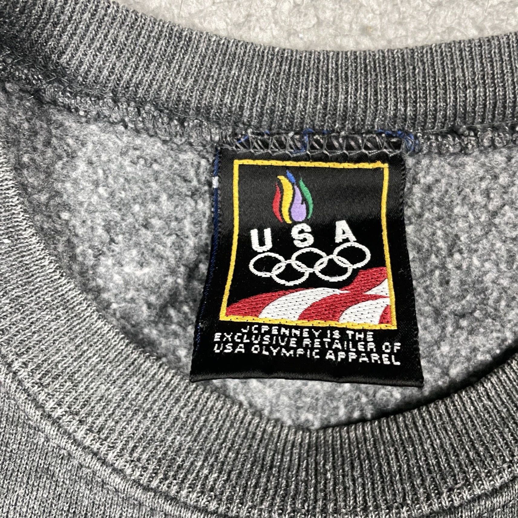 JCPenney VINTAGE JC Penney Team USA Olympics Sweatshirt Crew Neck Mens Adult Medium Gray USA Logo Pullover Cotton Blend Size US M / EU 48-50 / 2 - 5 Thumbnail