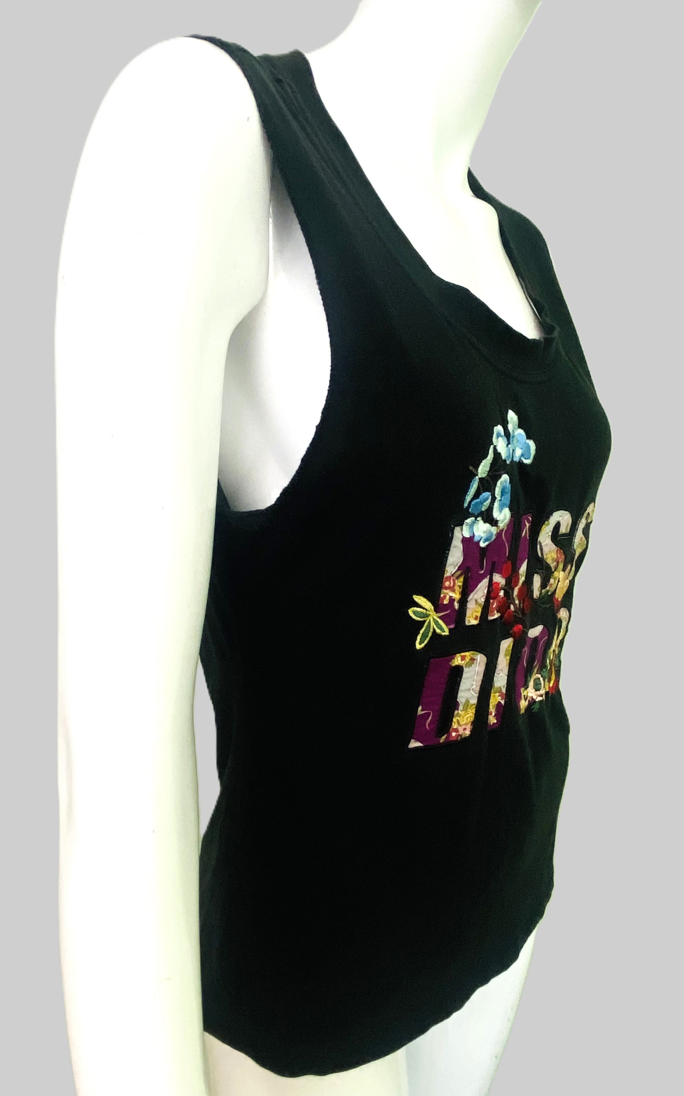 Dior Christian Dior Miss Embroidered J'adore Tee Tank Top Size L / US 10 / IT 46 - 3 Thumbnail