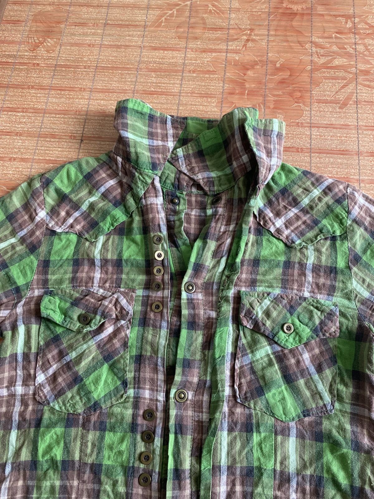 If Six Was Nine Japanese plaid double layer buttonshirt vkei kmrii goa Size US M / EU 48-50 / 2 - 4 Thumbnail