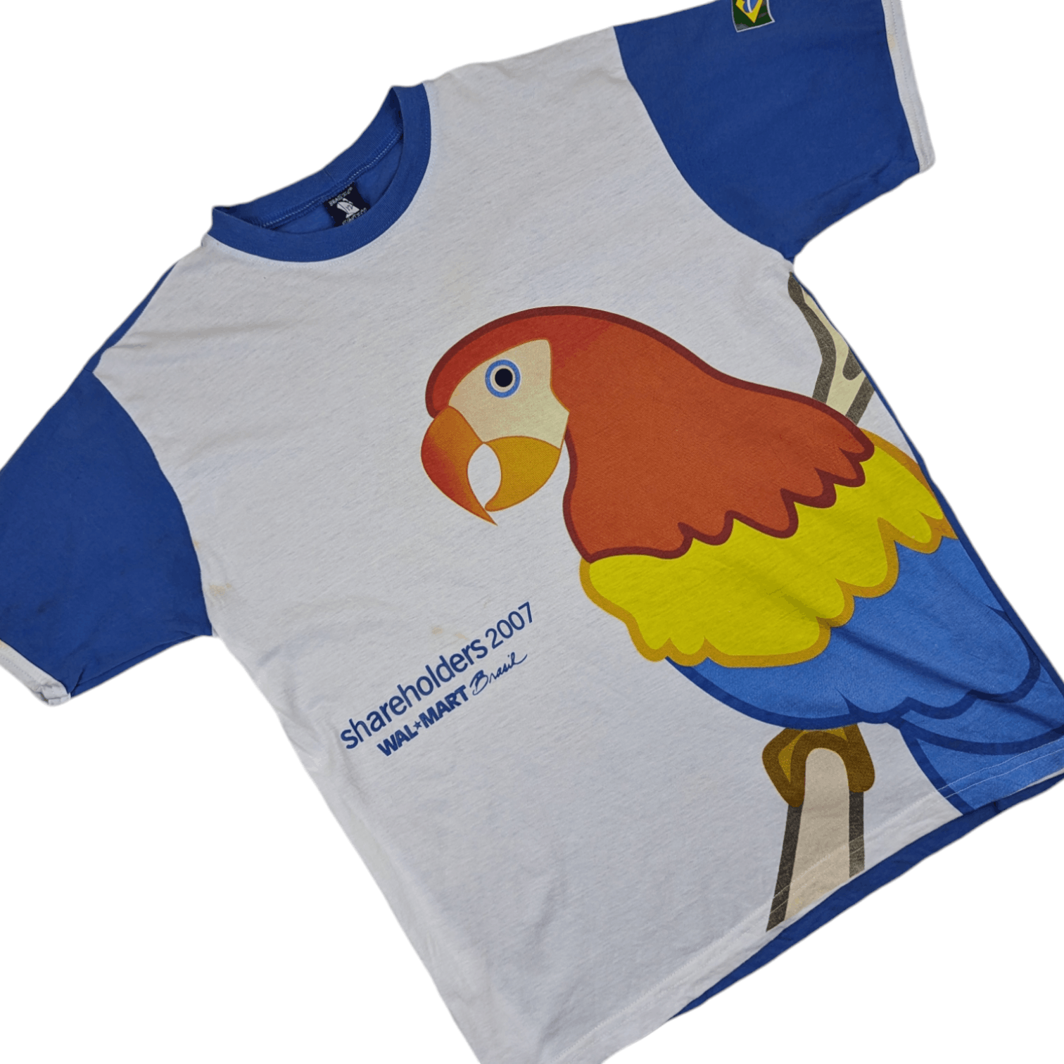 Vintage × Walmart WAL-MART 2007 Shareholder Brasil T Shirt Size US L / EU 52-54 / 3 - 3 Thumbnail