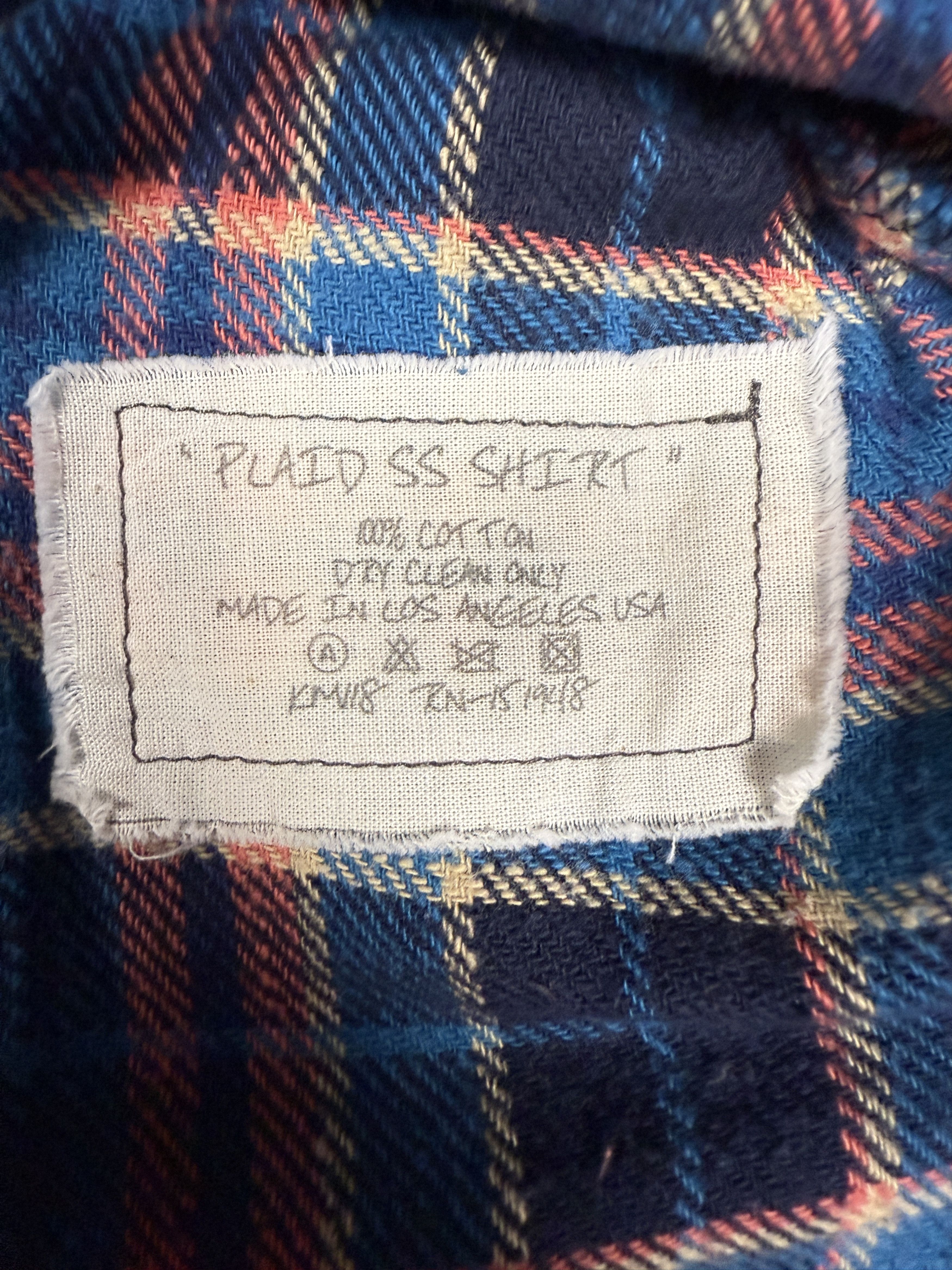 Greg Lauren $795 Greg Lauren Plaid Short Sleeve Shirt Size US XL / EU 56 / 4 - 7 Thumbnail