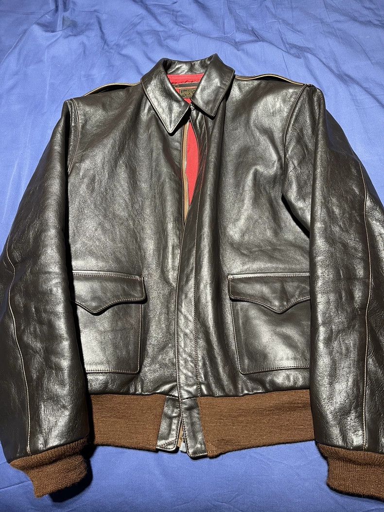 THE REAL McCOY'S TYPE A-2 RED SILK Premium Flight Jacket 25
