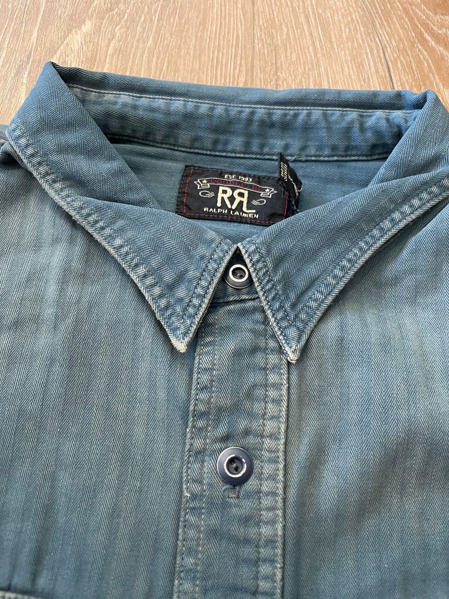 RRL Ralph Lauren RRL 24AW New Work Shirt Pale Lake Blue XL Size US XL / EU 56 / 4 - 3 Thumbnail