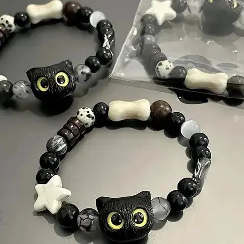 Other Natural stone black cat bracelet Size ONE SIZE - 3 Thumbnail