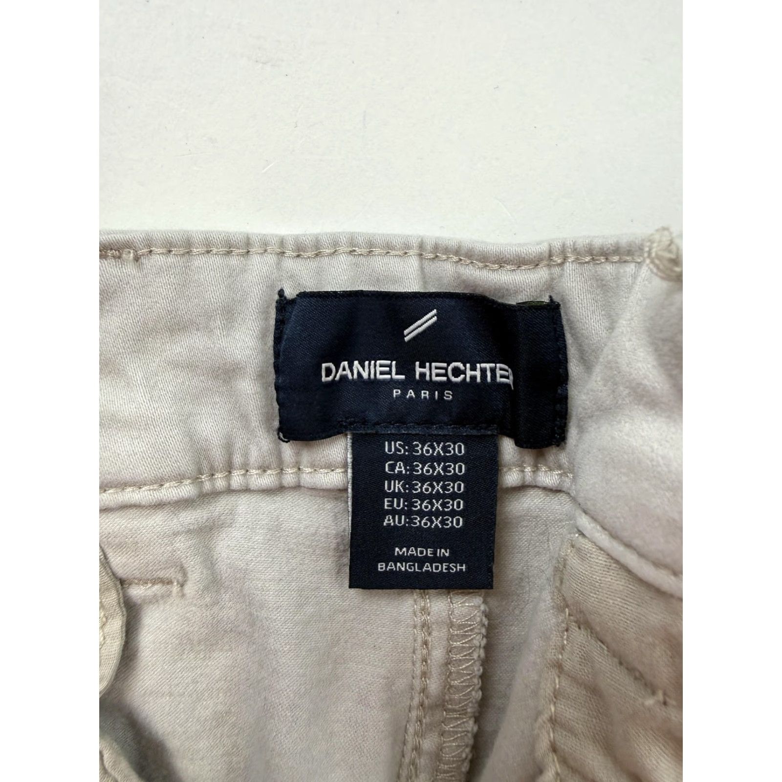 Vintage Daniel Hechter Pants Mens 36x28 Gray Chino Straight Flat Front Stretch Casual Size US 36 / EU 52 - 4 Thumbnail