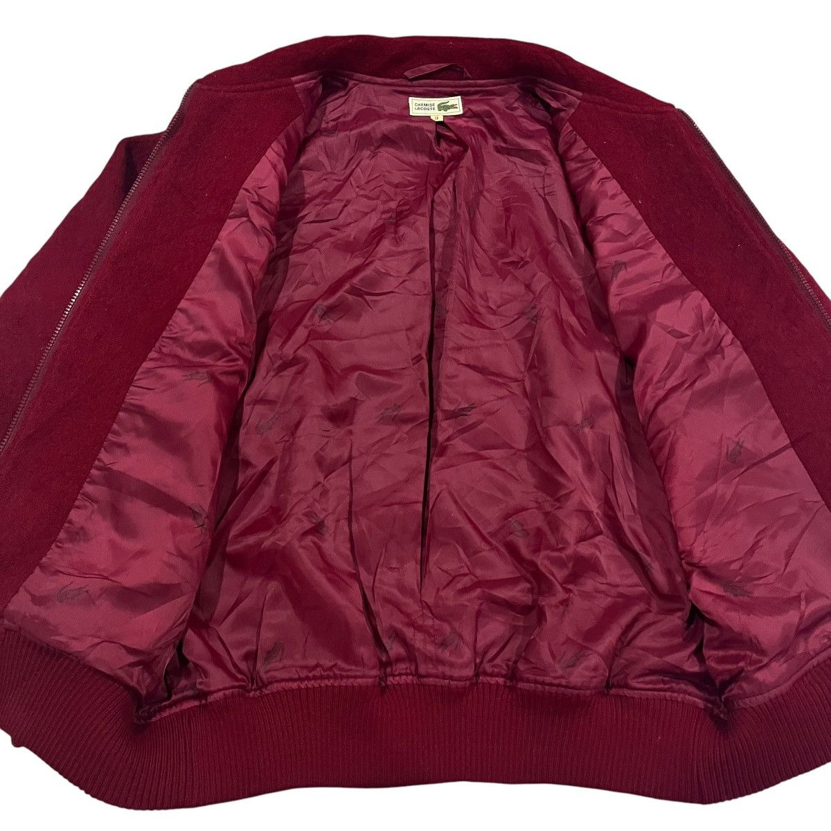 Lacoste VINTAGE 80S CHEMISE LACOSTE WOOL BOMBER JACKET Size US L / EU 52-54 / 3 - 6 Thumbnail