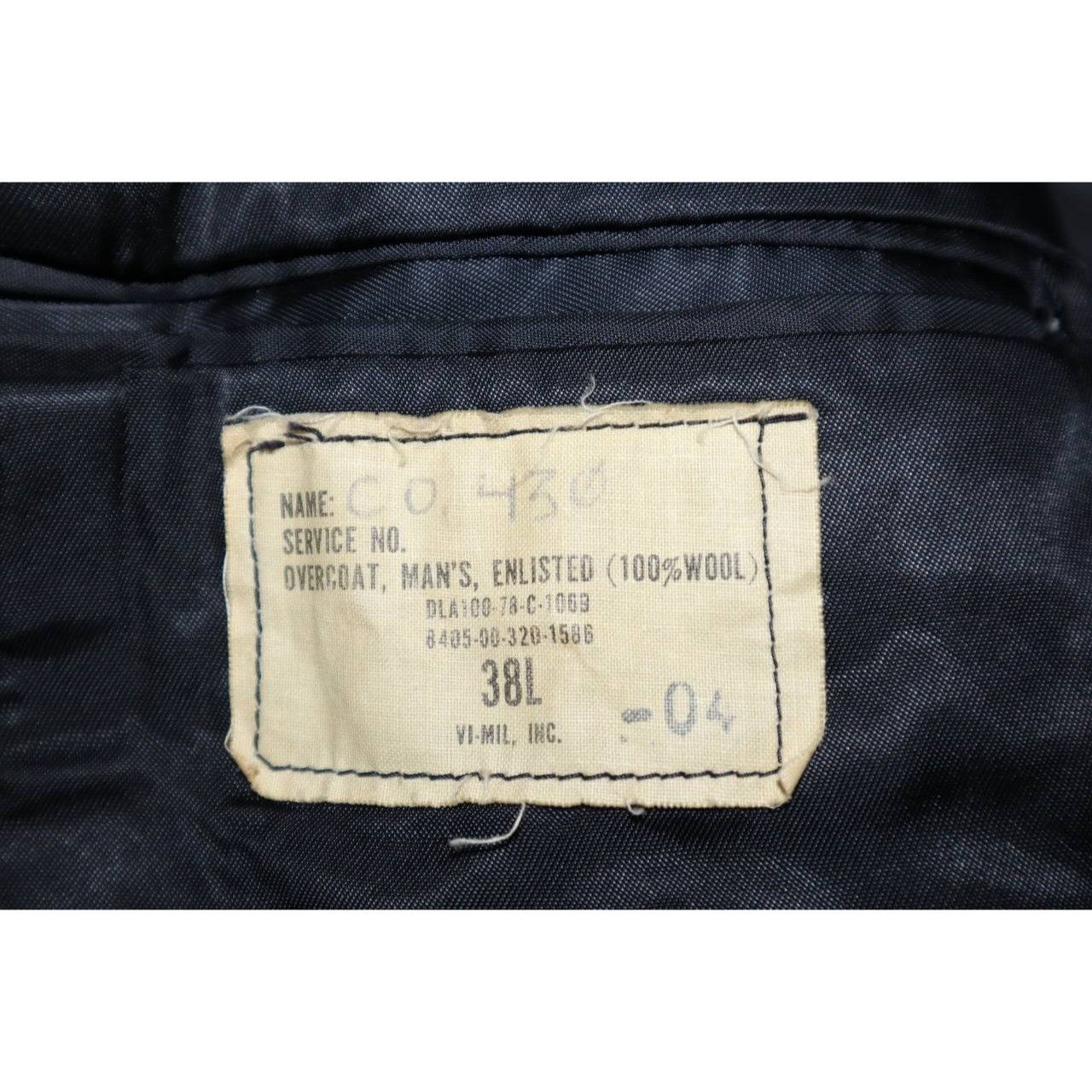 Naval Clothing Factory Vintage 1940s US Navy Wool Pea Coat 38L Naval Clothing Size US L / EU 52-54 / 3 - 3 Thumbnail