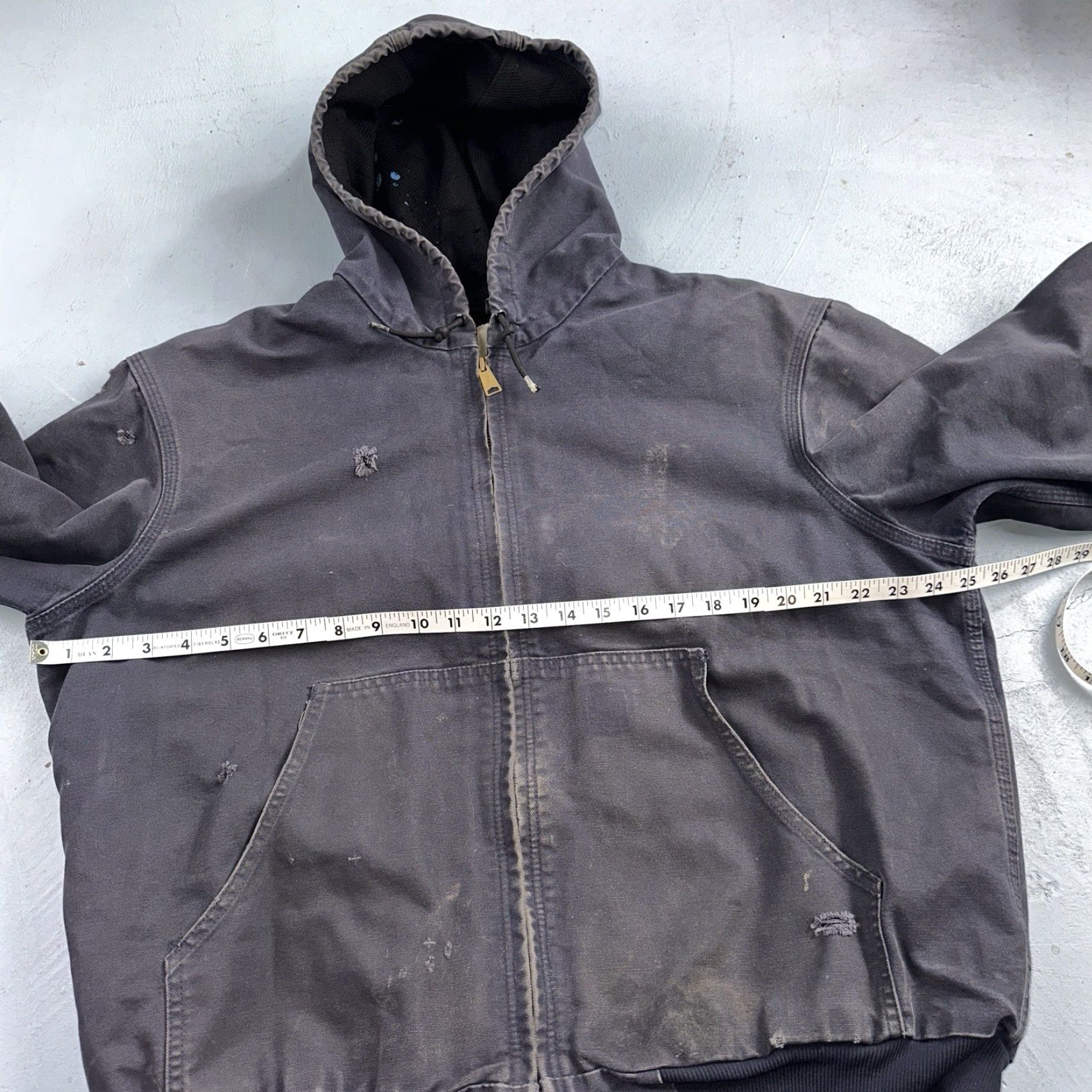 Carhartt VINTAGE Carhartt Jacket Bomber Jacket Mens L Purple Hooded 90s J208 MDT Thrashed Size US L / EU 52-54 / 3 - 5 Thumbnail