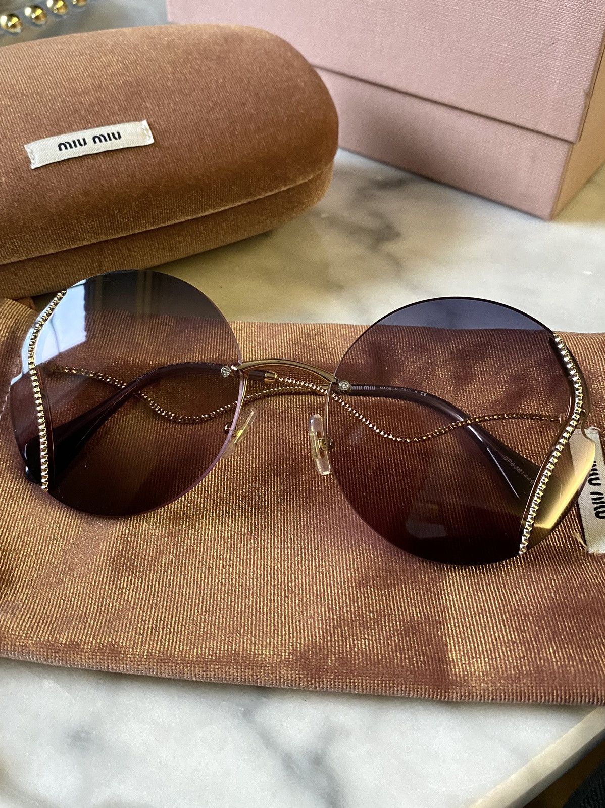 Miu Miu Miu Miu oversized sunglasses Size ONE SIZE - 1 Thumbnail