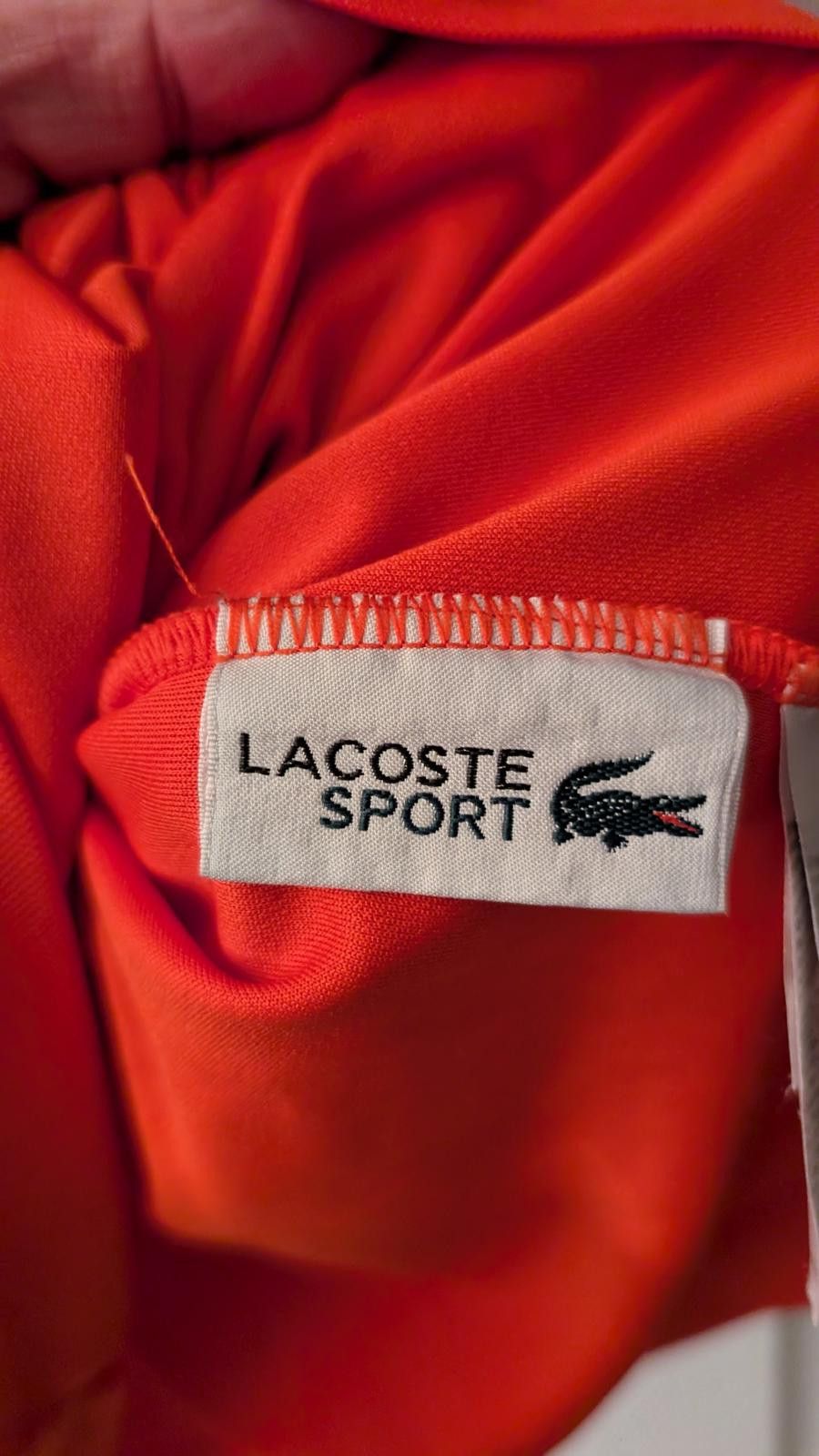 Lacoste Lacoste Sport Polo Shirt Orange Colorblock 100% Polyester Size US XL / EU 56 / 4 - 6 Thumbnail