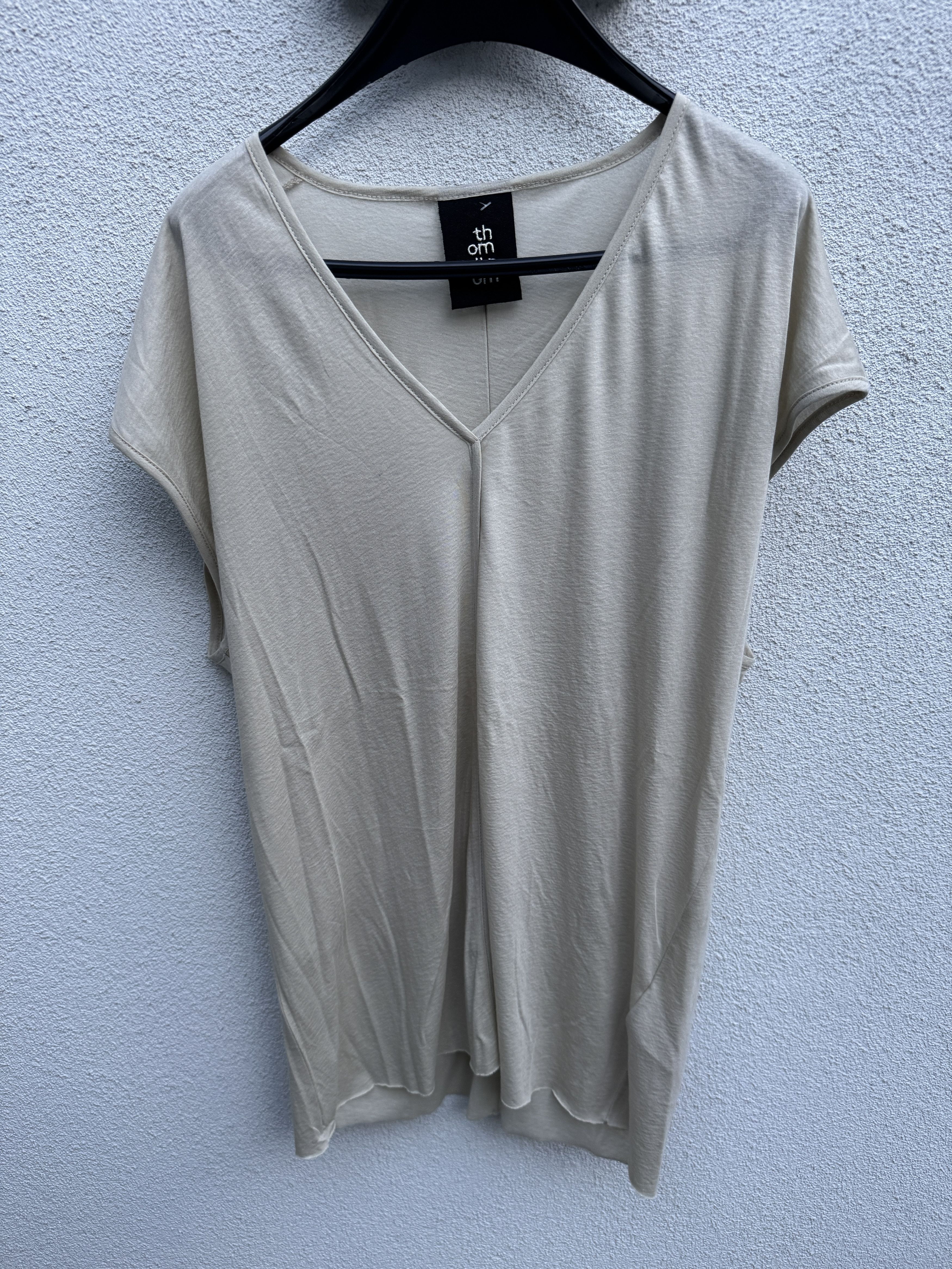 Thom Krom Thom Krom Beige Ultra Light Cotton Quality Long Tank Top L Size M / US 6-8 / IT 42-44 - 1 Thumbnail
