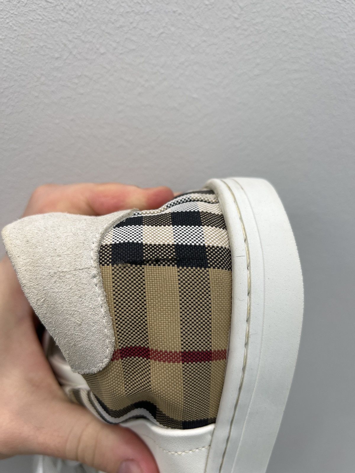 Burberry Burberry Nova Check Leather Suede Low-Top Sneakers Size US 9 / EU 42 - 8 Thumbnail