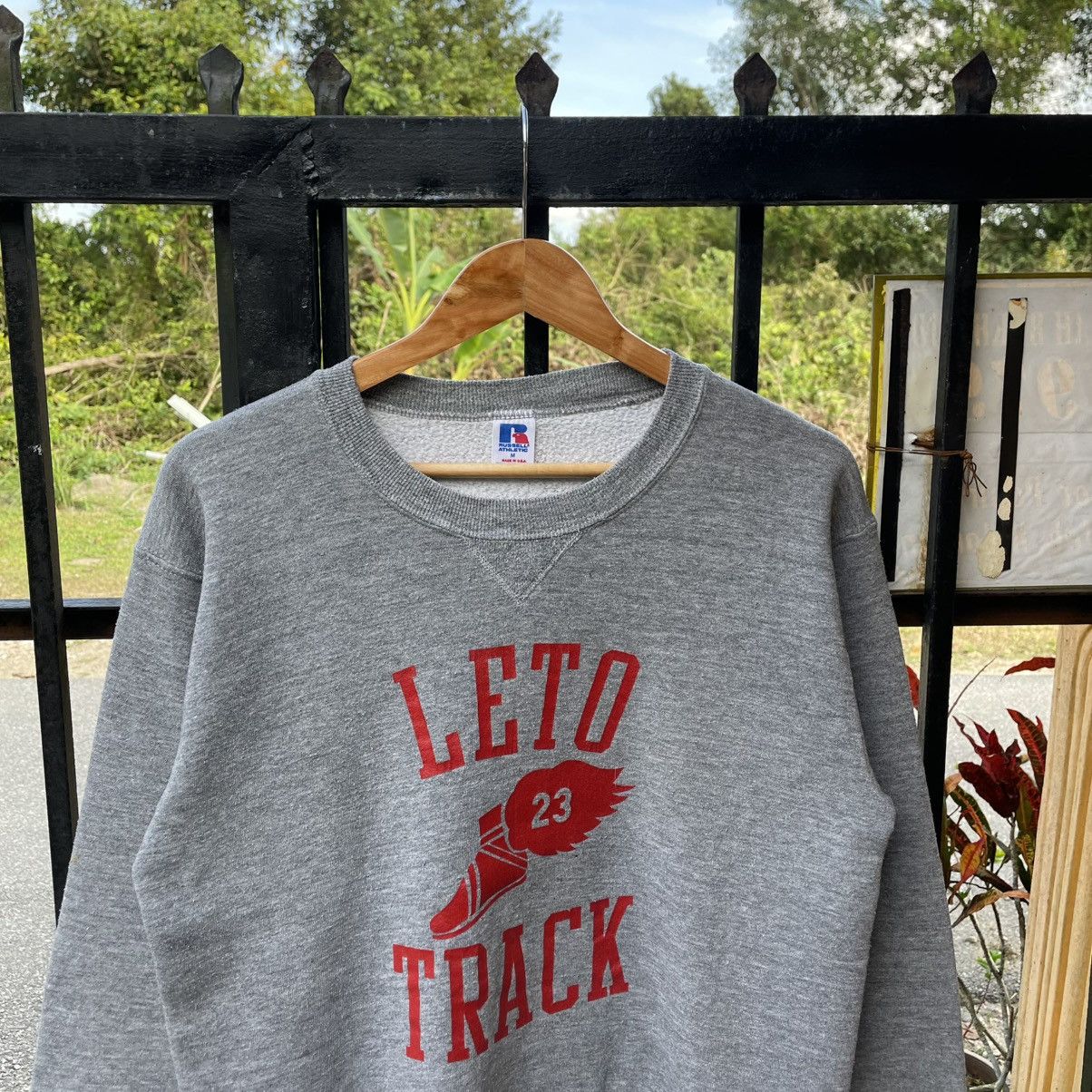 Russell Athletic 🔥Vintage 90s Leto Track Big Wing Crewneck Jumper Sweatshirts Size US S / EU 44-46 / 1 - 4 Thumbnail