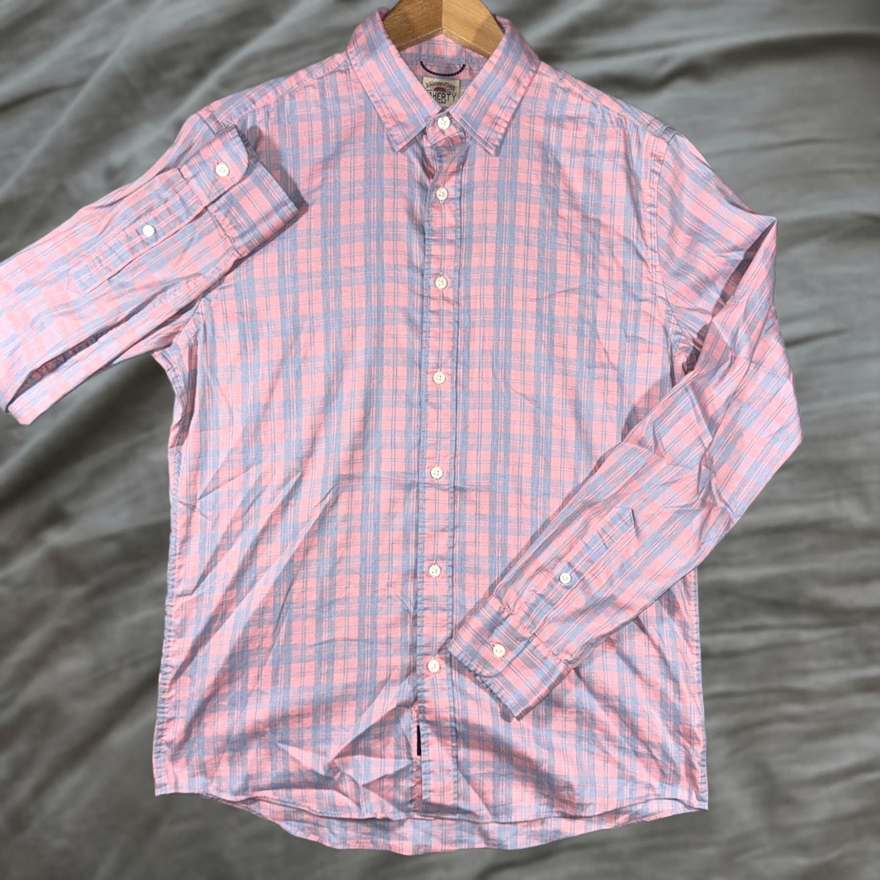 Faherty Faherty Shirt Mens M The Movement Shirt Long Sleeve Button Front Plaid Pink Casual Spring Regular Fit Womens? Mens Size US M / EU 48-50 / 2 - 1 Thumbnail