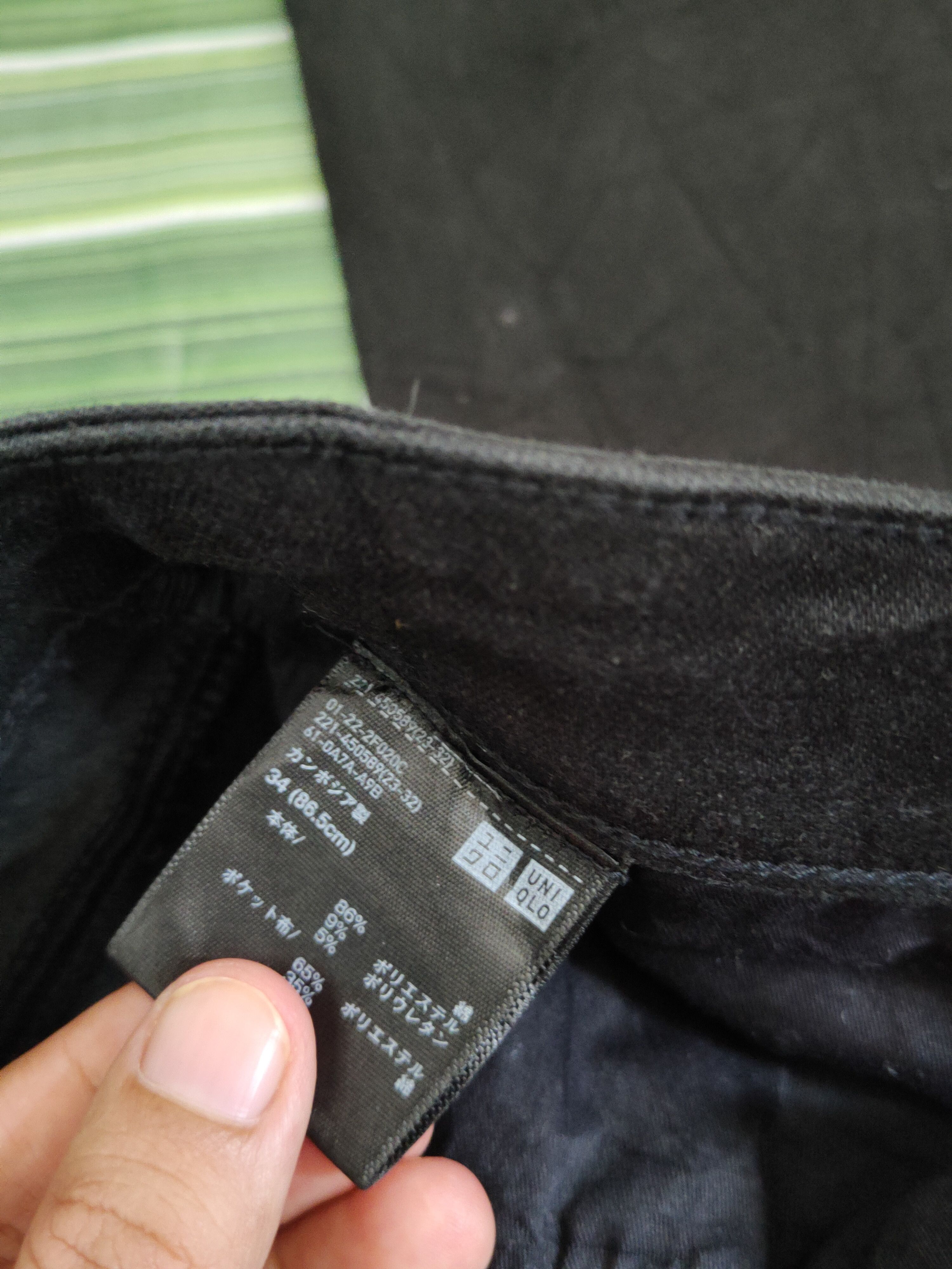 Japanese Brand Uniqlo Black Multipocket Skinny Jeans #S1429 Size US 34 / EU 50 - 17 Thumbnail