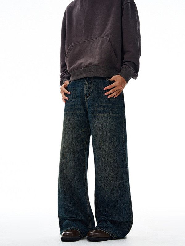 Japanese Brand American retro whiskered loose straight leg jeans Size US 32 / EU 48 - 1 Thumbnail