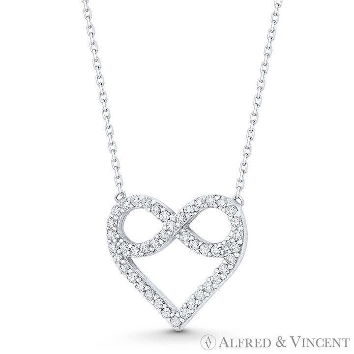 Other Heart & Infinity Charm CZ Crystal Charm Pendant Size ONE SIZE - 1 Preview