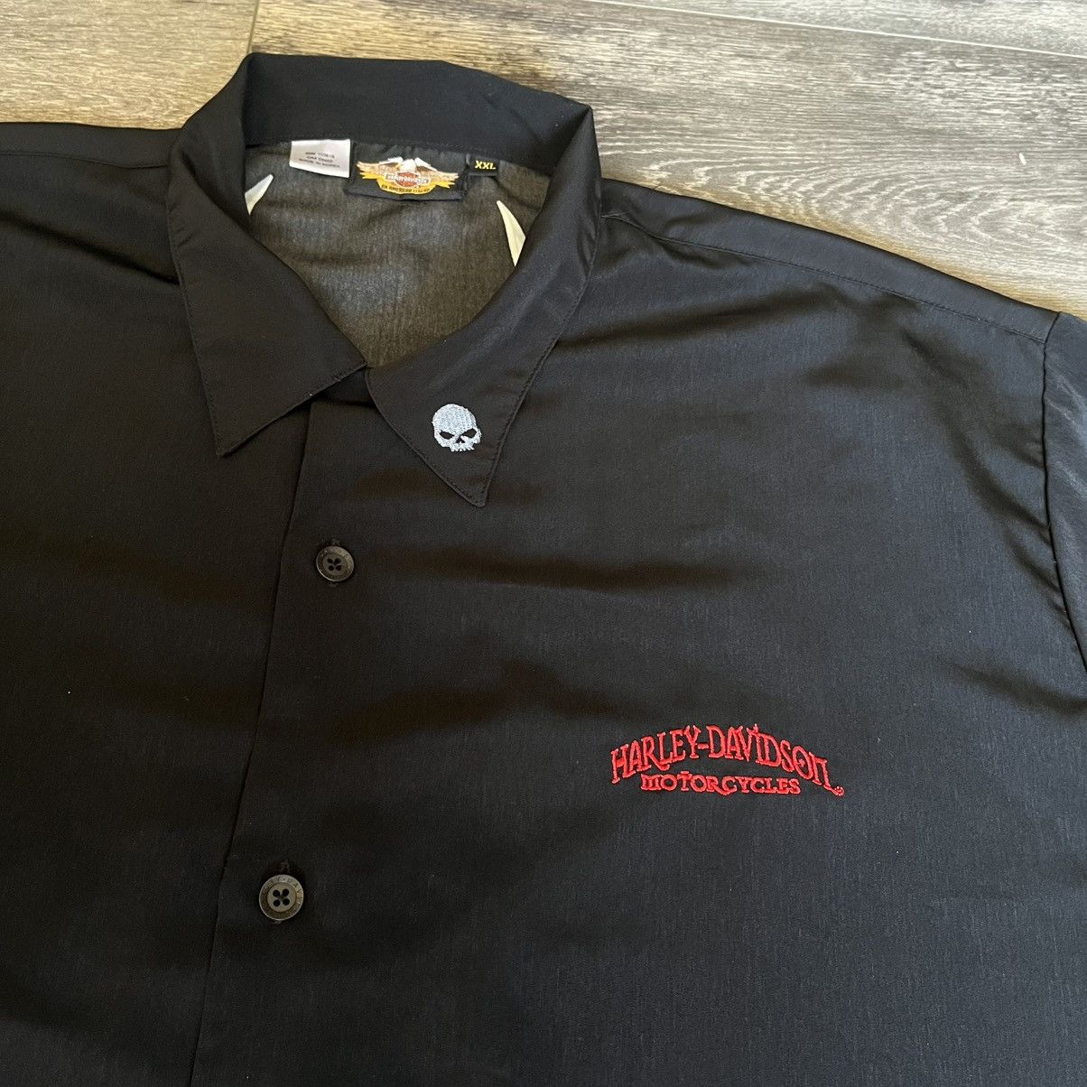 Harley Davidson × Vintage Vintage 2000s Harley Davidson Skull S/S Button Up Shirt Y2K Size US XXL / EU 58 / 5 - 3 Thumbnail