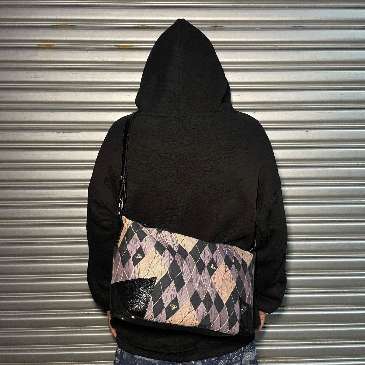 RARE Vivienne Westwood St. Tropez Cloth Argyle Crossbody Bag