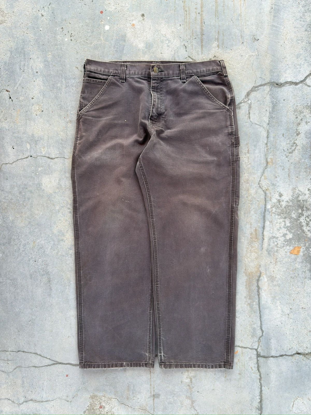 Carhartt × Vintage Vintage 2000s Carhartt Dark Brown Pants Size US 35 - 1 Thumbnail