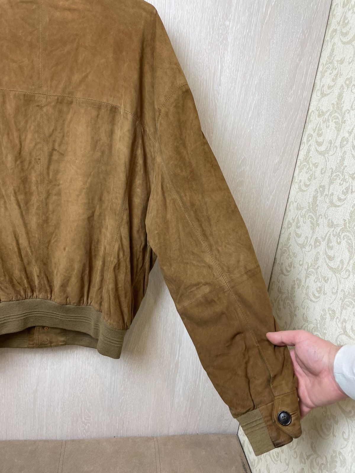 Burberry Vintage Burberry Leather Bomber Jacket Size US XL / EU 56 / 4 - 14 Thumbnail