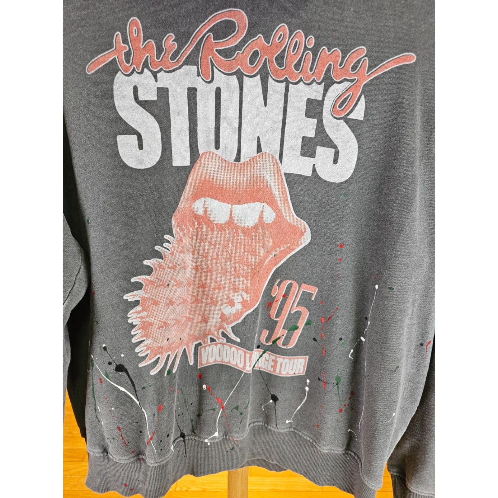 Vintage ROLLING STONES PAINT FADED HOODIE SZ LARGE Hoodie Mens Gray 2000s 90s Concert Fan Gift Backyard Rock Size US L / EU 52-54 / 3 - 2 Thumbnail