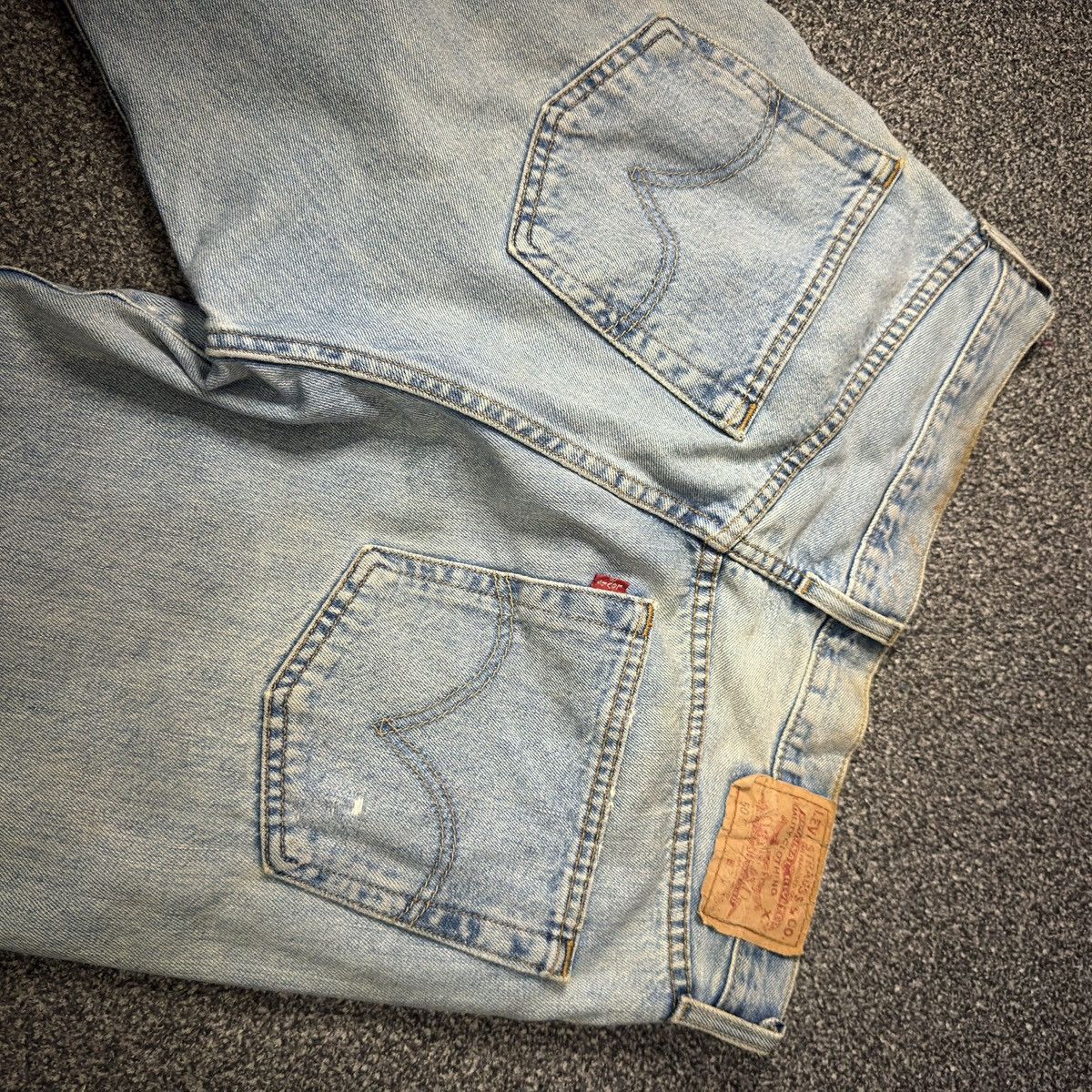 Levi's Vintage y2k Levis 501 Straight Cut Distressed Denim W34 Size US 34 / EU 50 - 8 Thumbnail