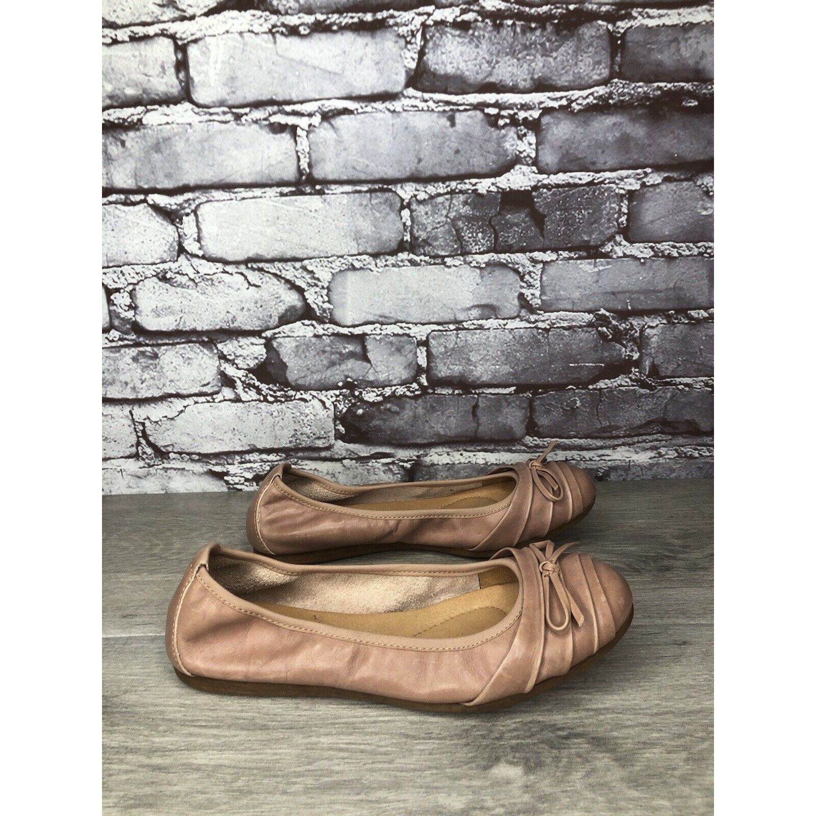 Born Born Footwear Dusty Pink Leather Casual Bow Ballet Flats Wom Size US 6.5 / IT 36.5 - 11 Thumbnail