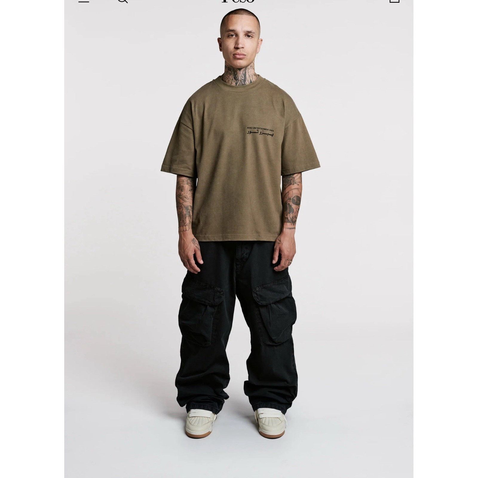 Peso Peso Men's Fat Cargo Jeans Size 32 Black Size US 32 / EU 48 - 4 Thumbnail