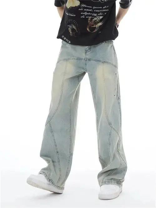 Wahts Y2K Topstitched Straight-leg Jeans Size US 28 / EU 44 - 2 Thumbnail