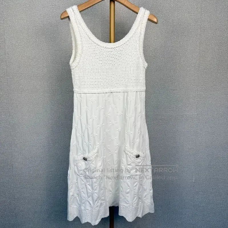Chanel Chanel White Polyester Dress for Women . Size M / US 6-8 / IT 42-44 - 2 Thumbnail