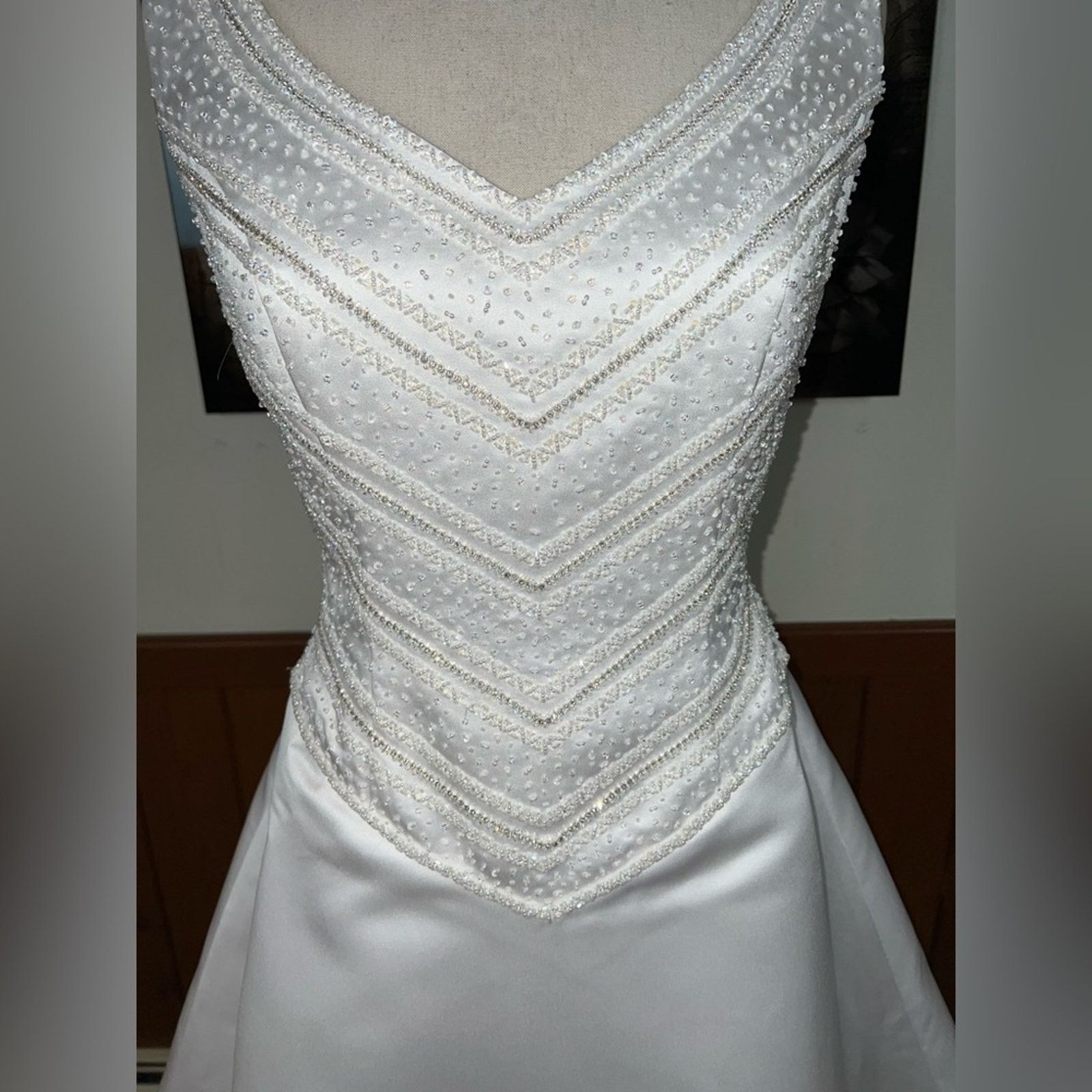 Other Gorgeous Vintage 90s Michaelangelo Bateau Waist Wedding Gown Size XXL / US 16-18 / IT 52-54 - 4 Thumbnail