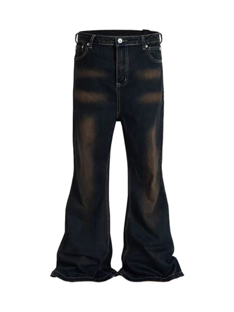 Japanese Brand × Jean Vintage-style contrast mud-dyed bootcut jeans Size US 34 / EU 50 - 5 Thumbnail