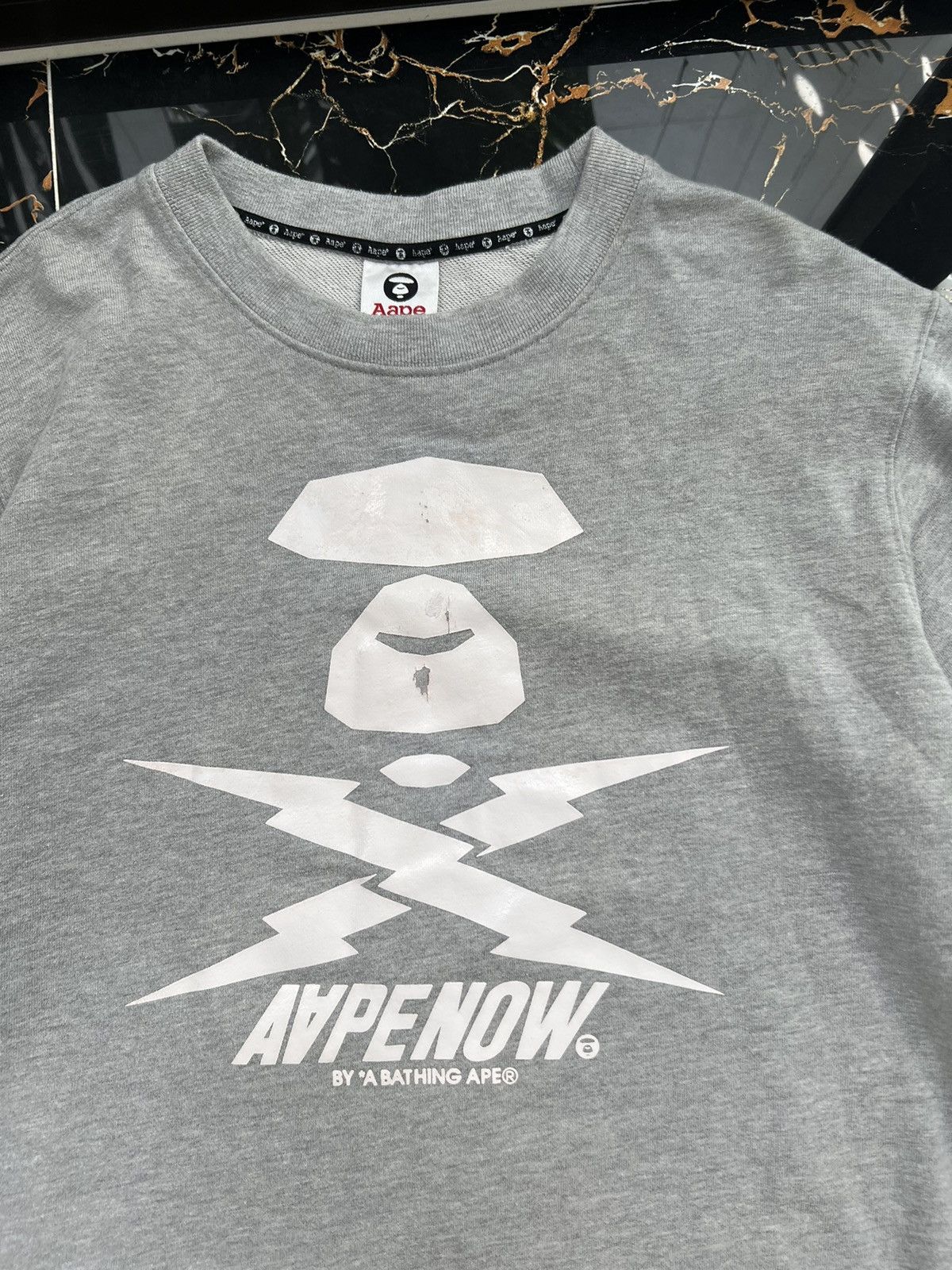 Aape × Vintage AAPE NOW BY BATHING APE RETRO Y2K CREWNECK BIG LOGO LAMPAS Size US XL / EU 56 / 4 - 2 Thumbnail
