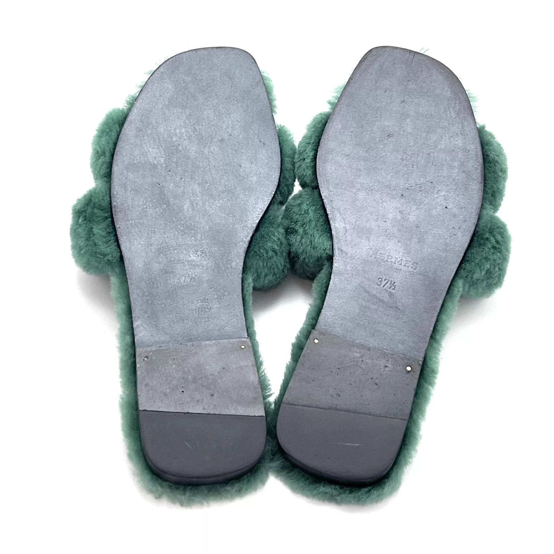 Hermes HERMES Oran H Fur Slippers 37.5 Size US 7 / IT 37 - 3 Thumbnail