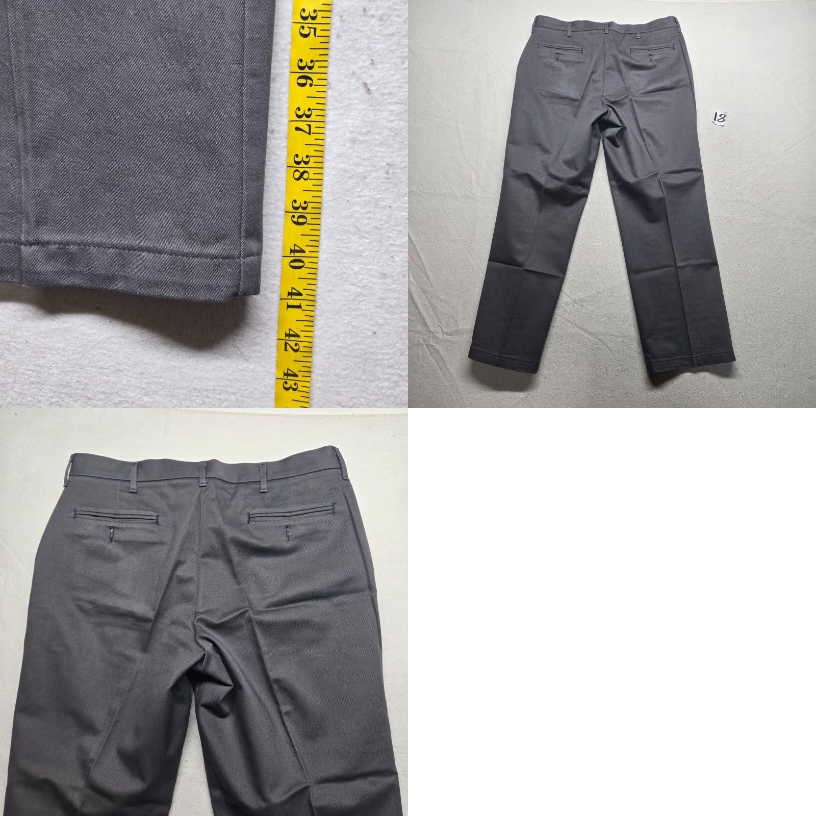 Wrangler Wrangler Dress Pants Gray 36 x 30 Men Flat Front Straight Leg Career Office Business Casual Dress Pants Mens Size US 36 / EU 52 - 8 Thumbnail