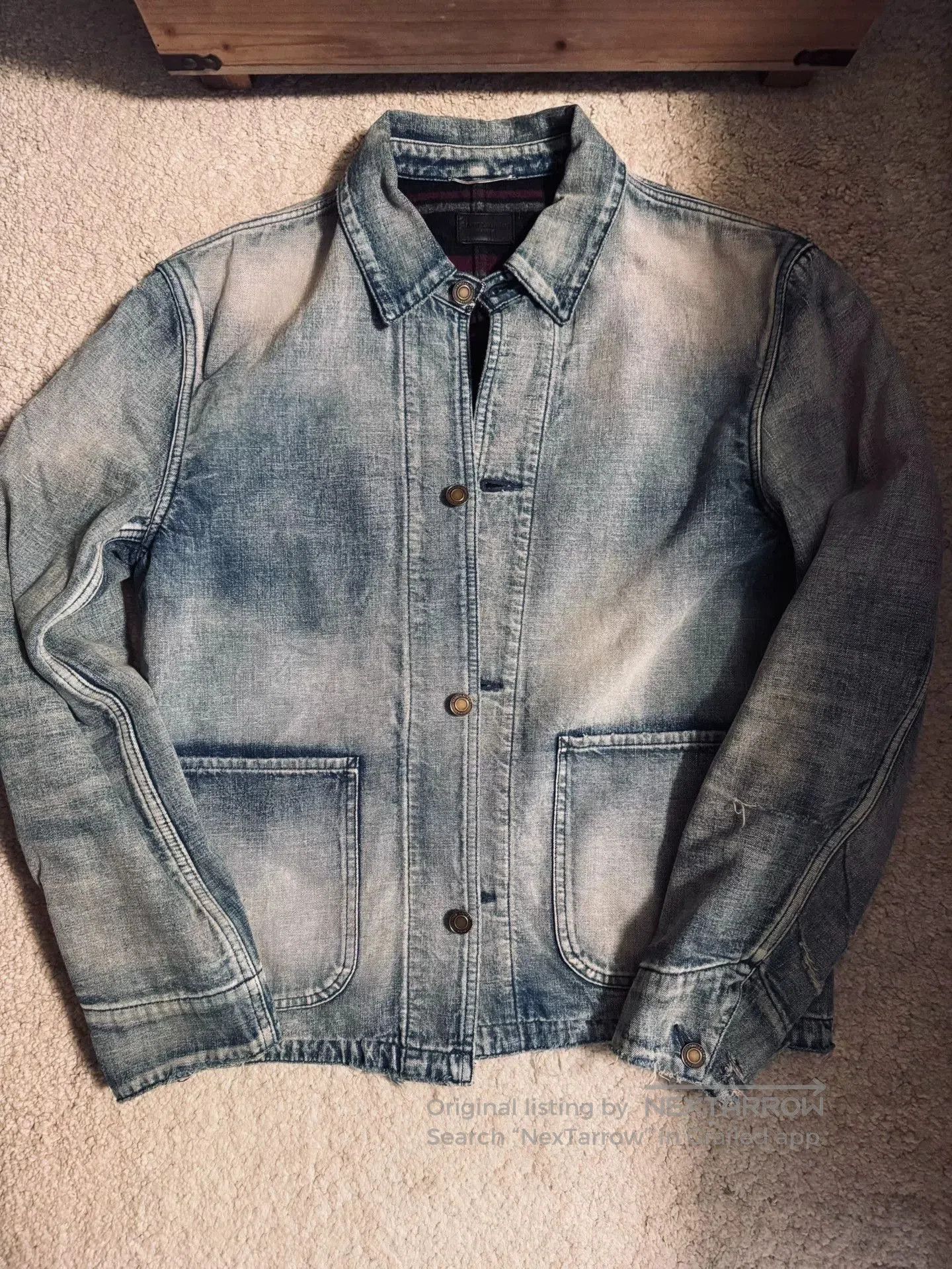 Saint Laurent Paris Saint Laurent Distressed Denim Jacket. Size US L / EU 52-54 / 3 - 1 Thumbnail