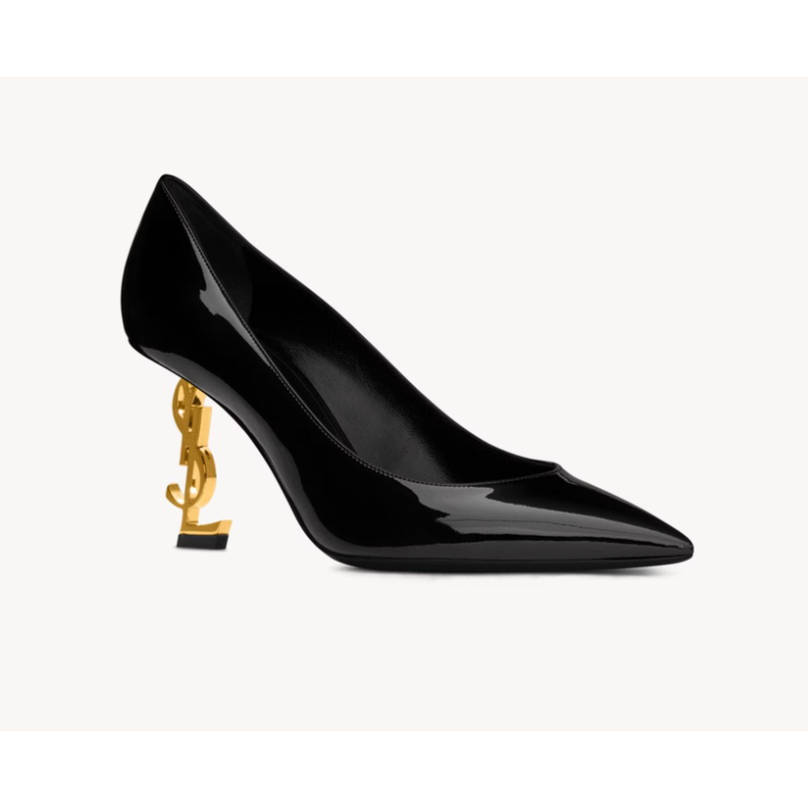 Yves Saint Laurent Saint Laurent Opyum 85 Black Patent Leather Gold YSL 36 Size US 6 / IT 36 - 6 Thumbnail