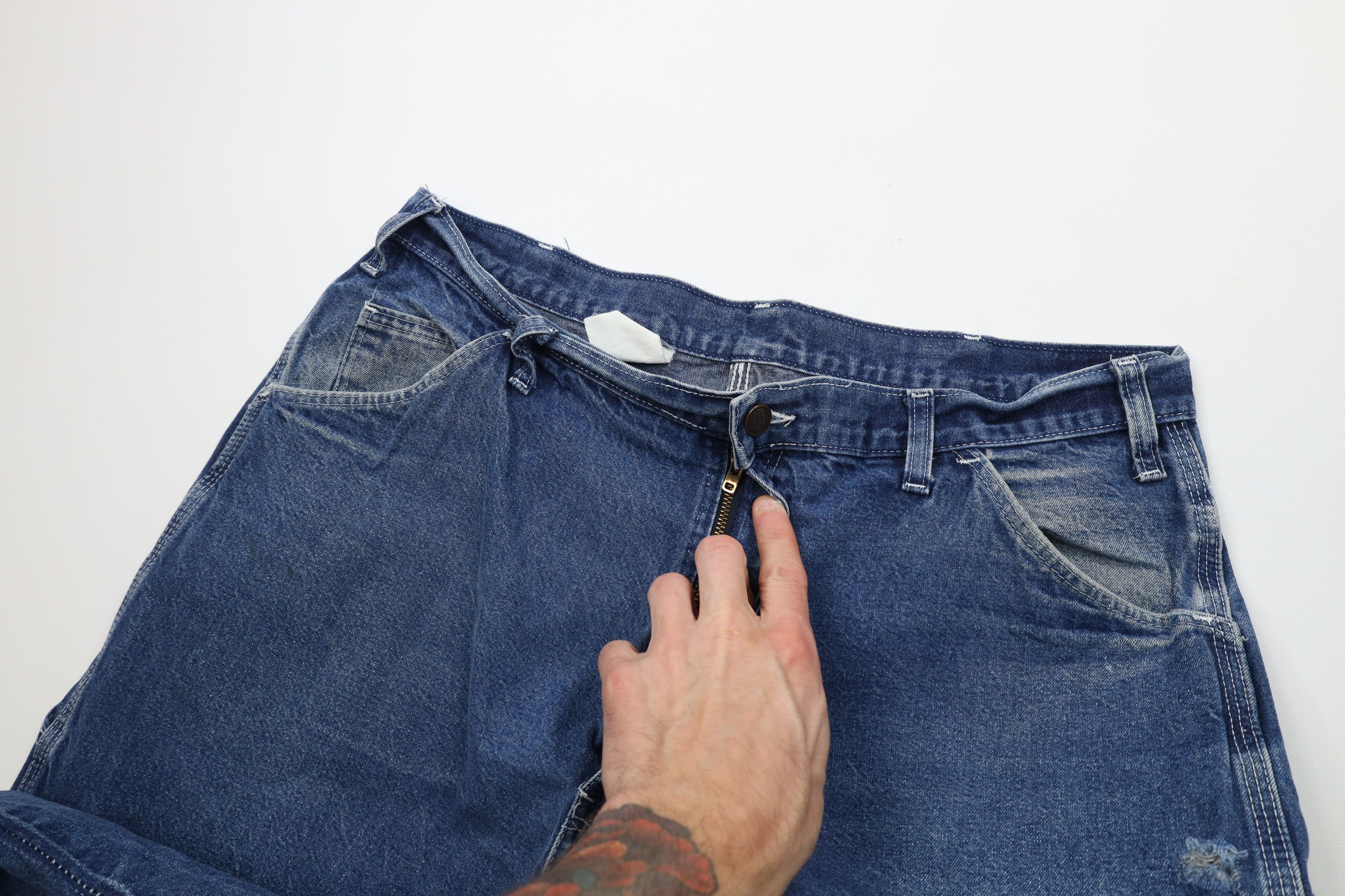 Dickies Vintage 90s Dickies Workwear Wide Leg Dungaree Denim Jeans Size US 38 / EU 54 - 8 Thumbnail