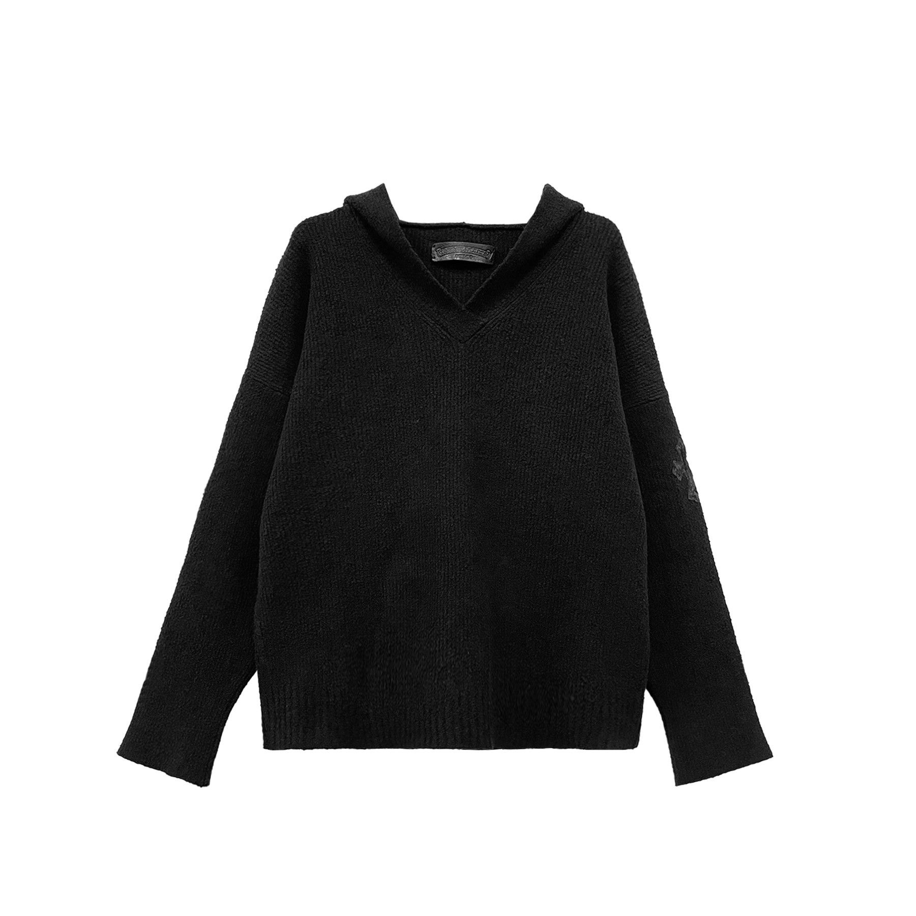 Chrome Hearts Chrome Hearts Black Pony Hair Patch Knit Hoodie Size US XS / EU 42 / 0 - 1 Thumbnail
