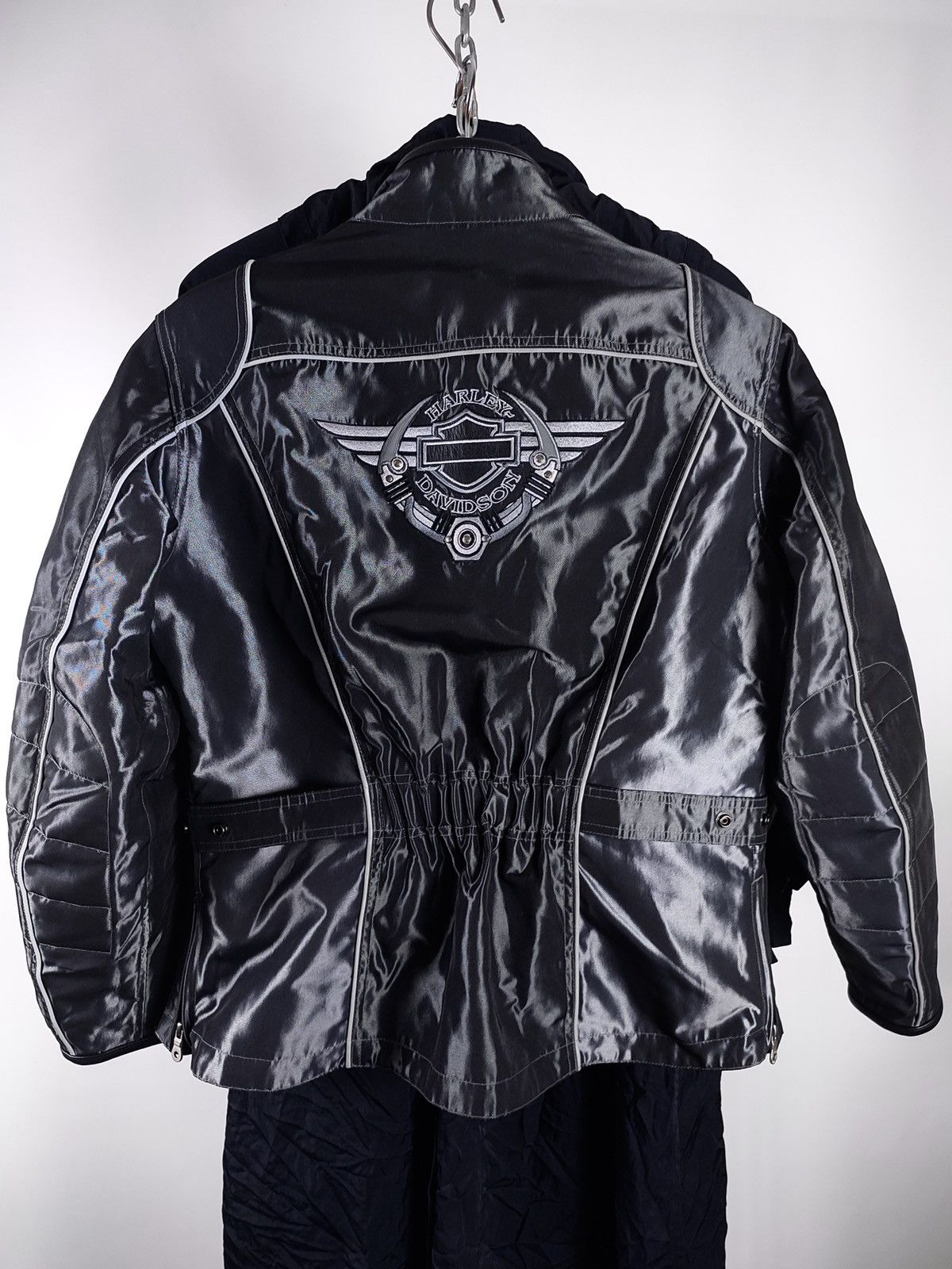 Harley Davidson Harley Davidson Reflective Nylon Biker Jacket Vintage 90s Size US L / EU 52-54 / 3 - 11 Thumbnail