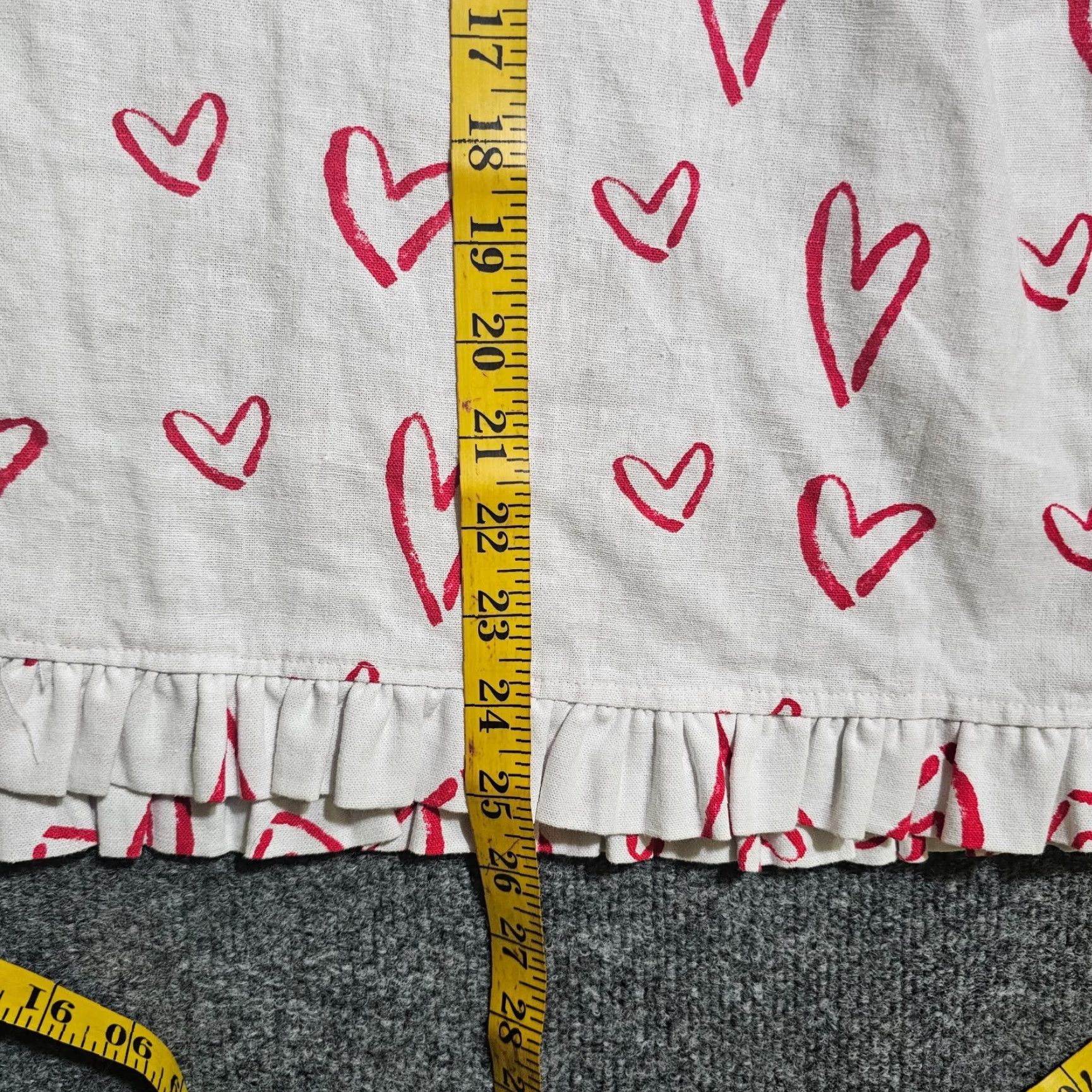 Cynthia Rowley Cynthia Rowley Top Shirt Womens Medium White Red Hearts Linen 3/4 Sleeve Casual Size M / US 6-8 / IT 42-44 - 6 Thumbnail