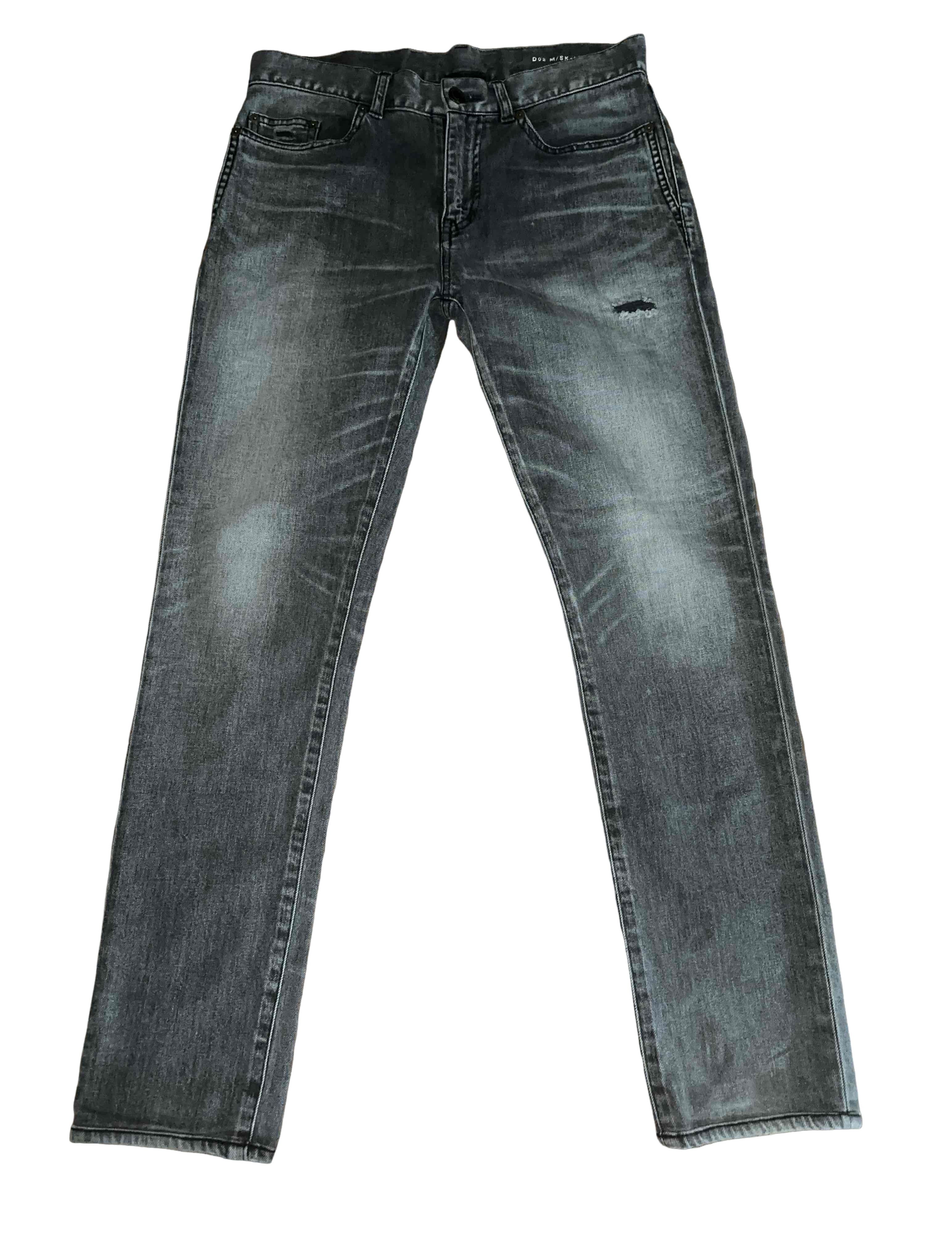 Saint Laurent Paris Saint Laurent D25 Washed Gray Flared Jeans 