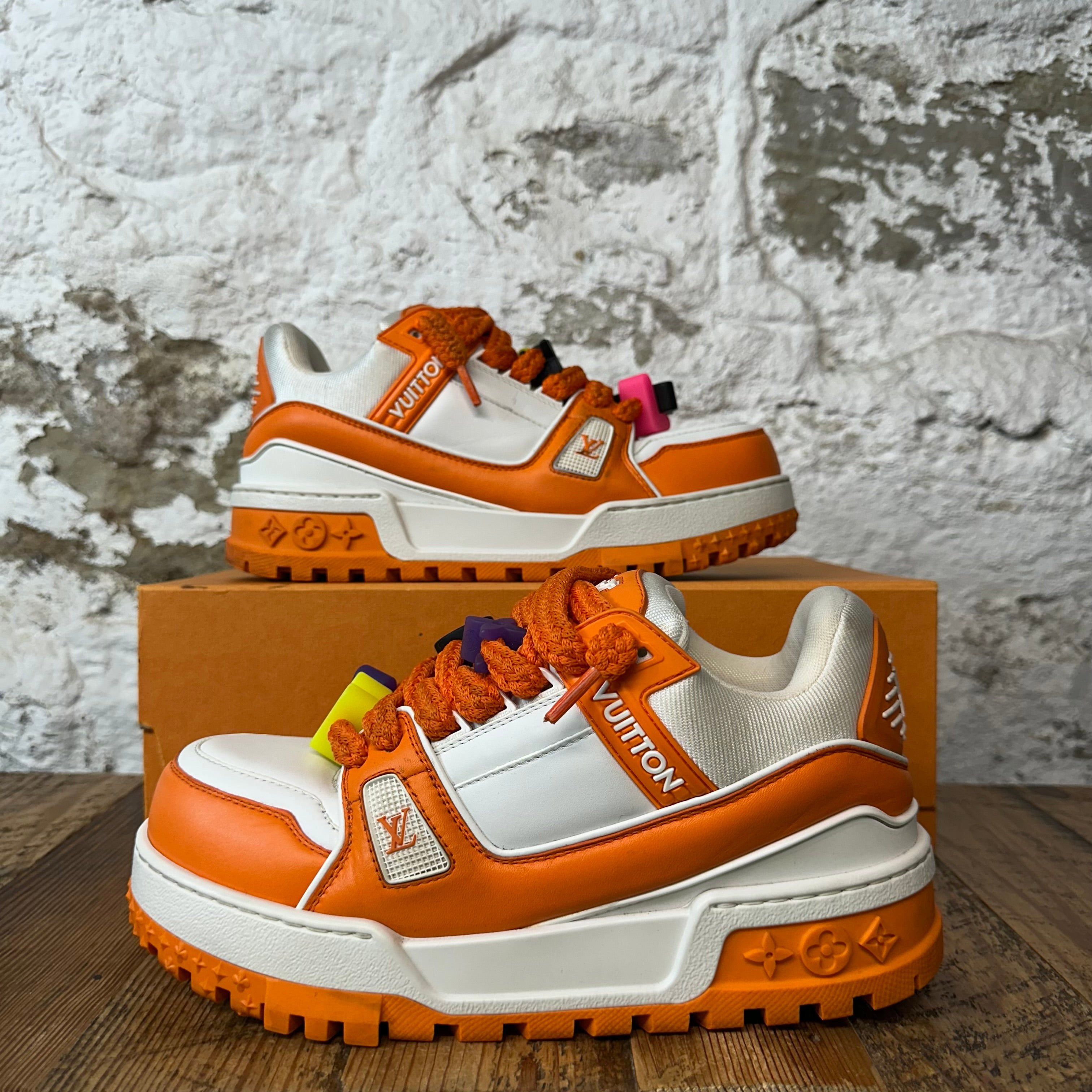 Louis Vuitton Louis Vuitton Orange White Maxi Trainer Sz 6.5 (5LV) Size US 6.5 / EU 39-40 - 1 Thumbnail